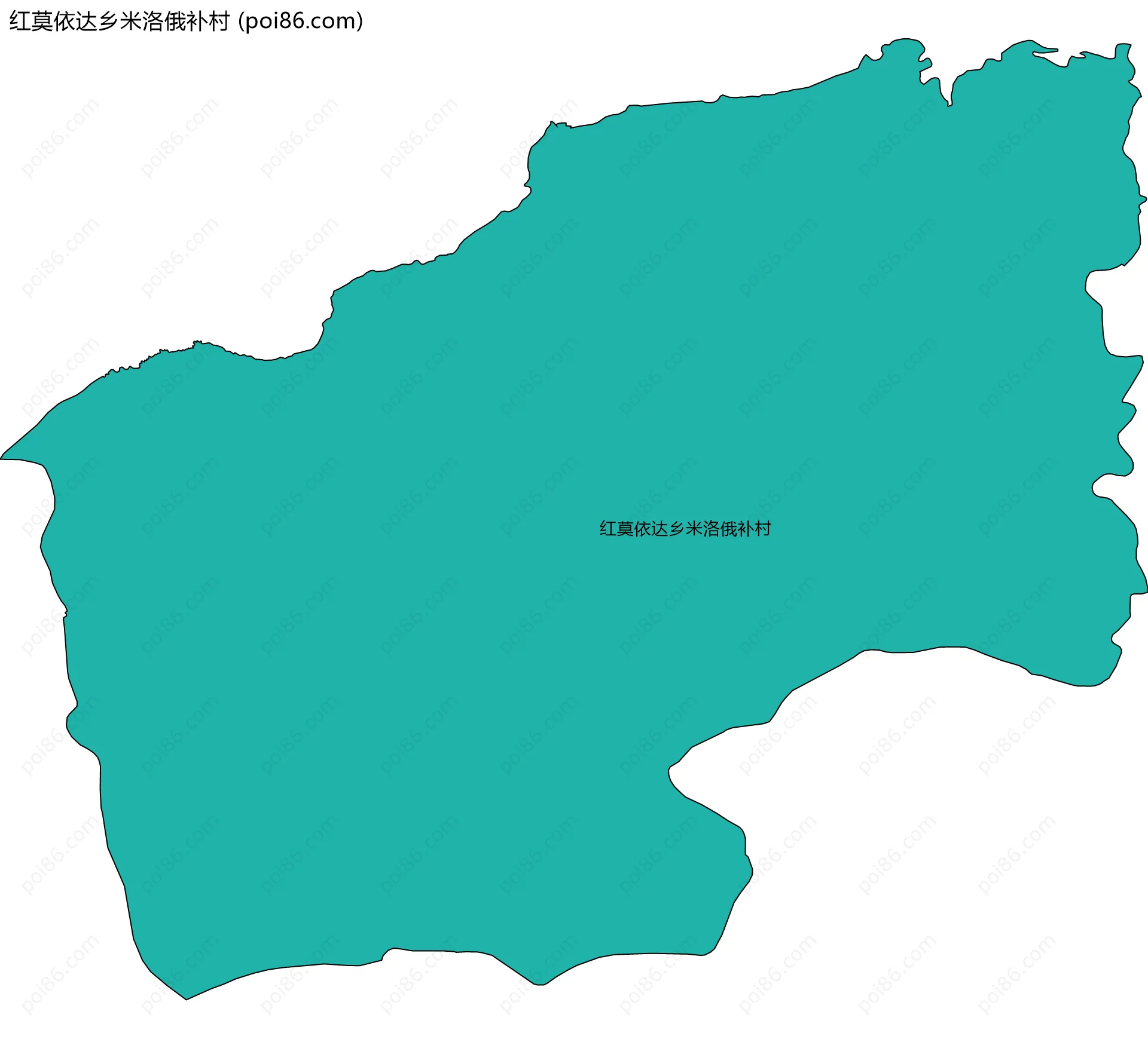 红莫依达乡米洛俄补村边界地图
