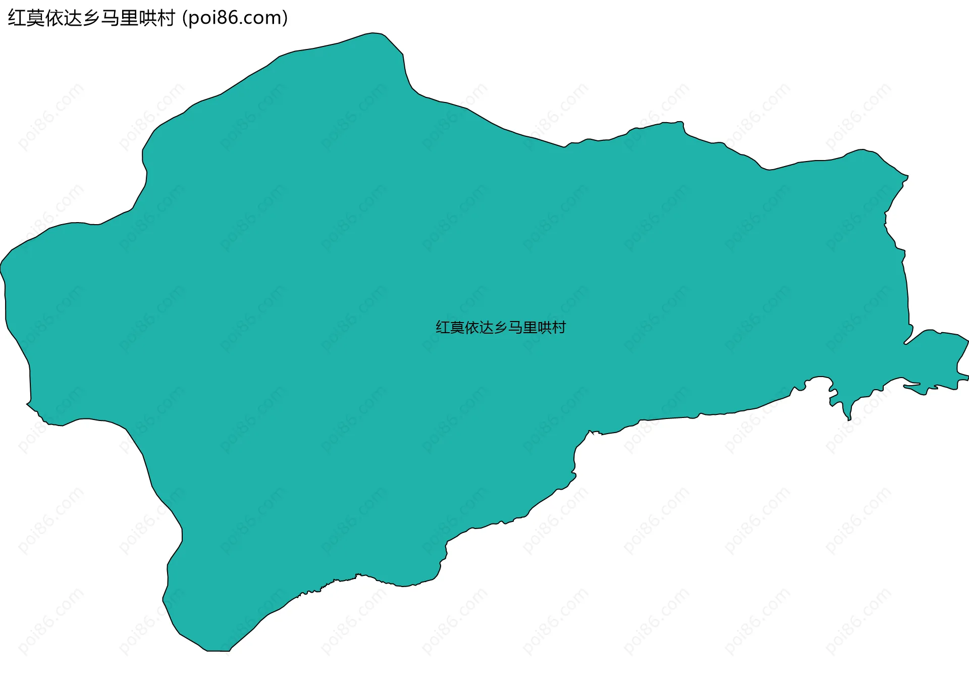 红莫依达乡马里哄村边界地图