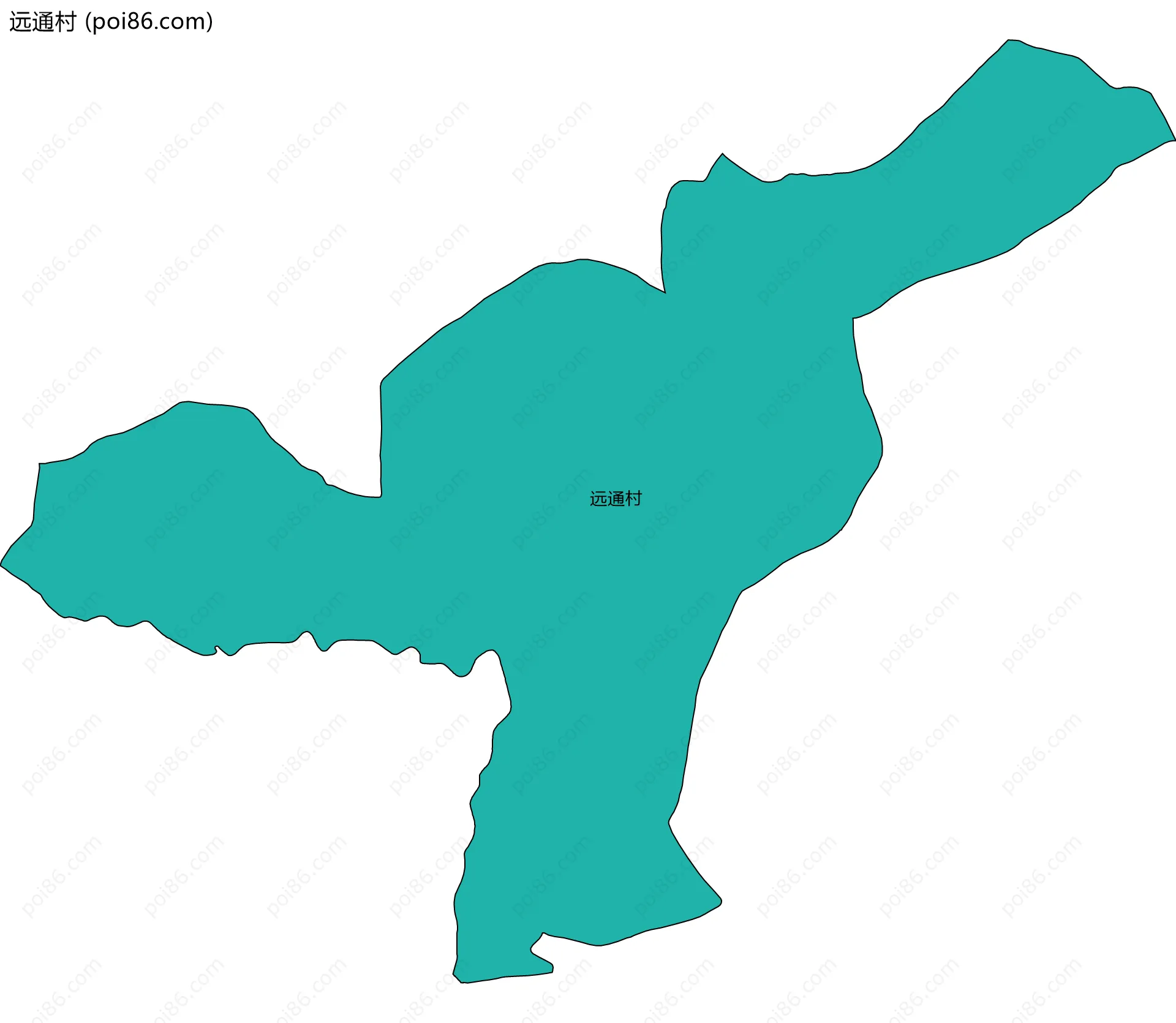 远通村边界地图