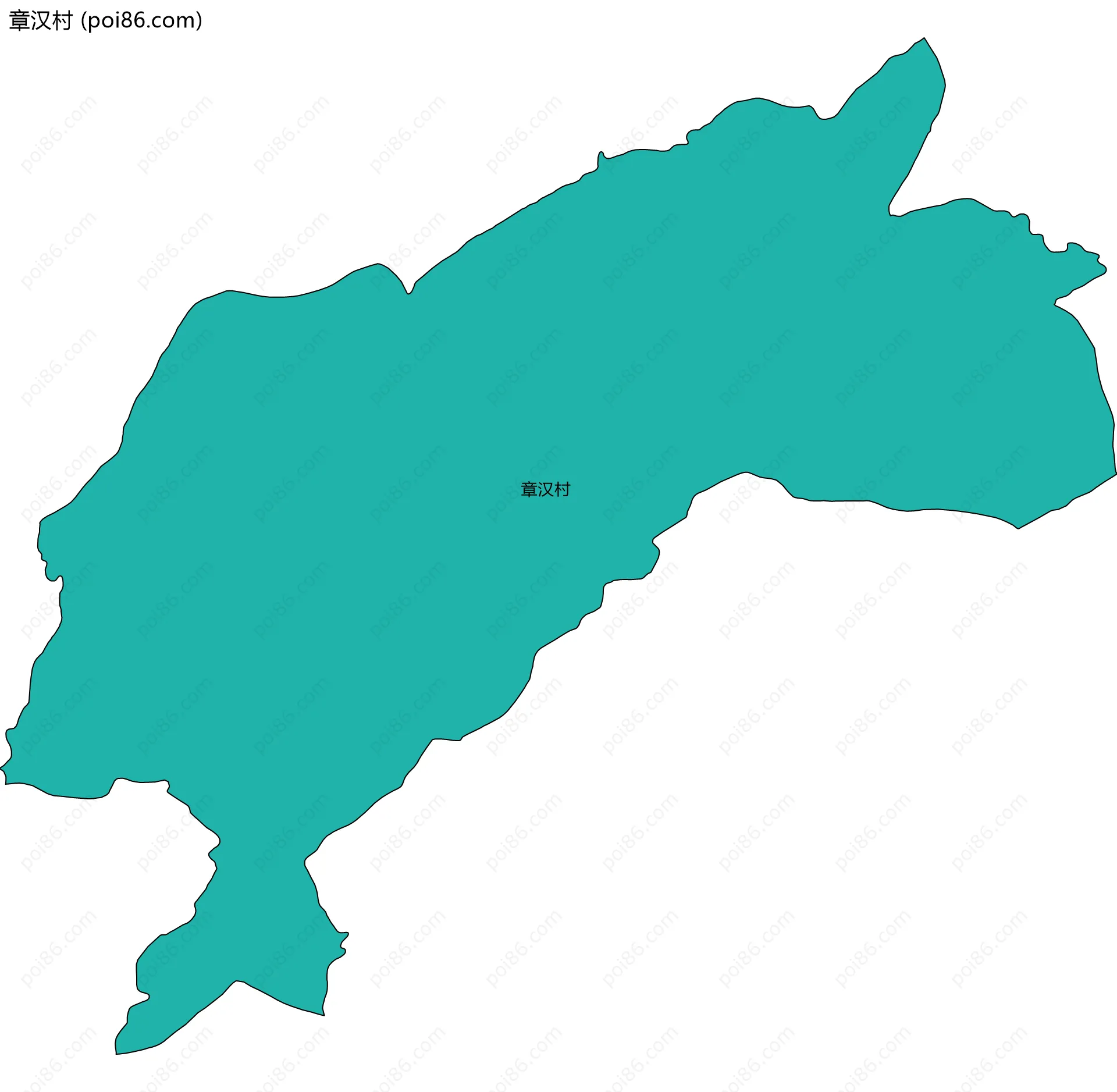 章汉村边界地图