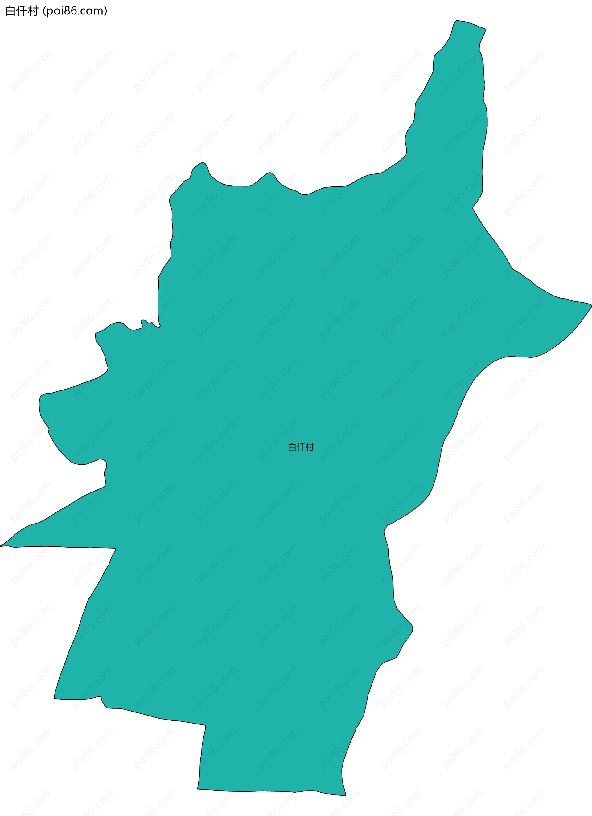 白仟村边界地图