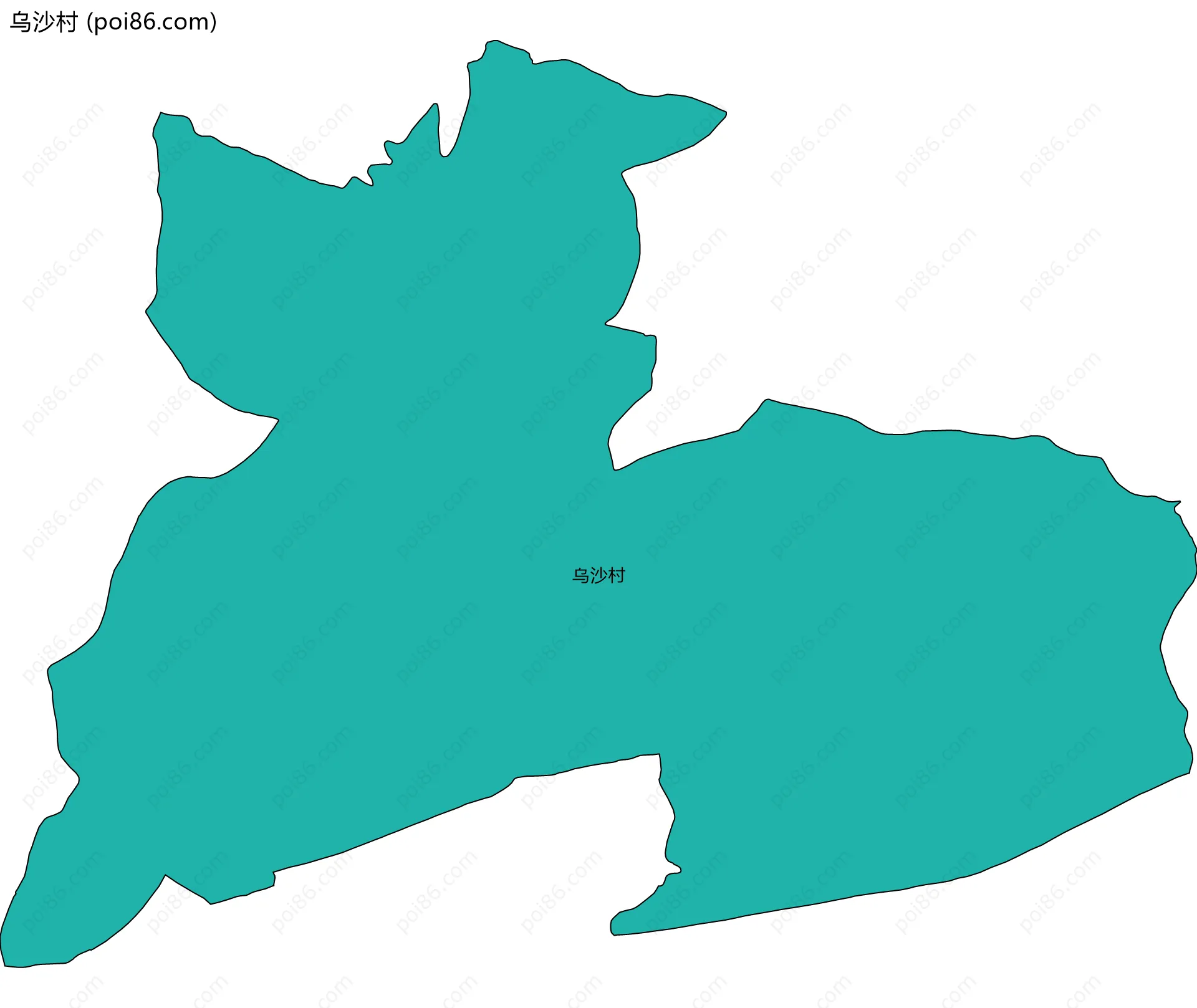 乌沙村边界地图