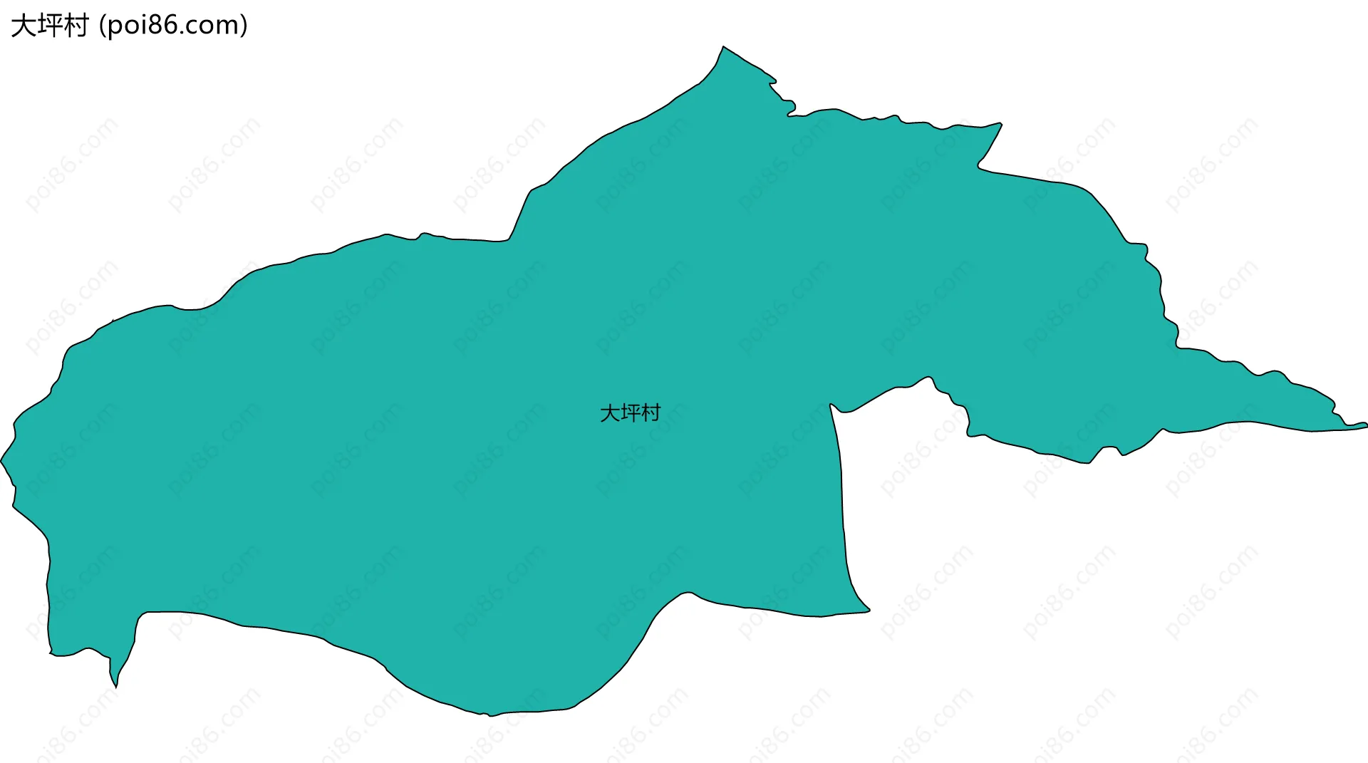 大坪村边界地图