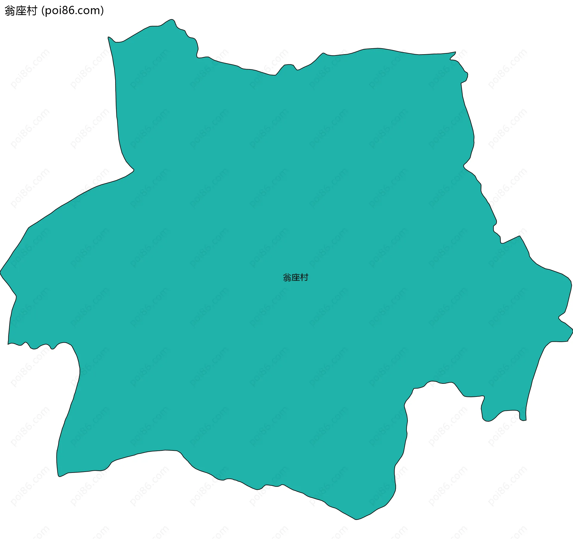 翁座村边界地图