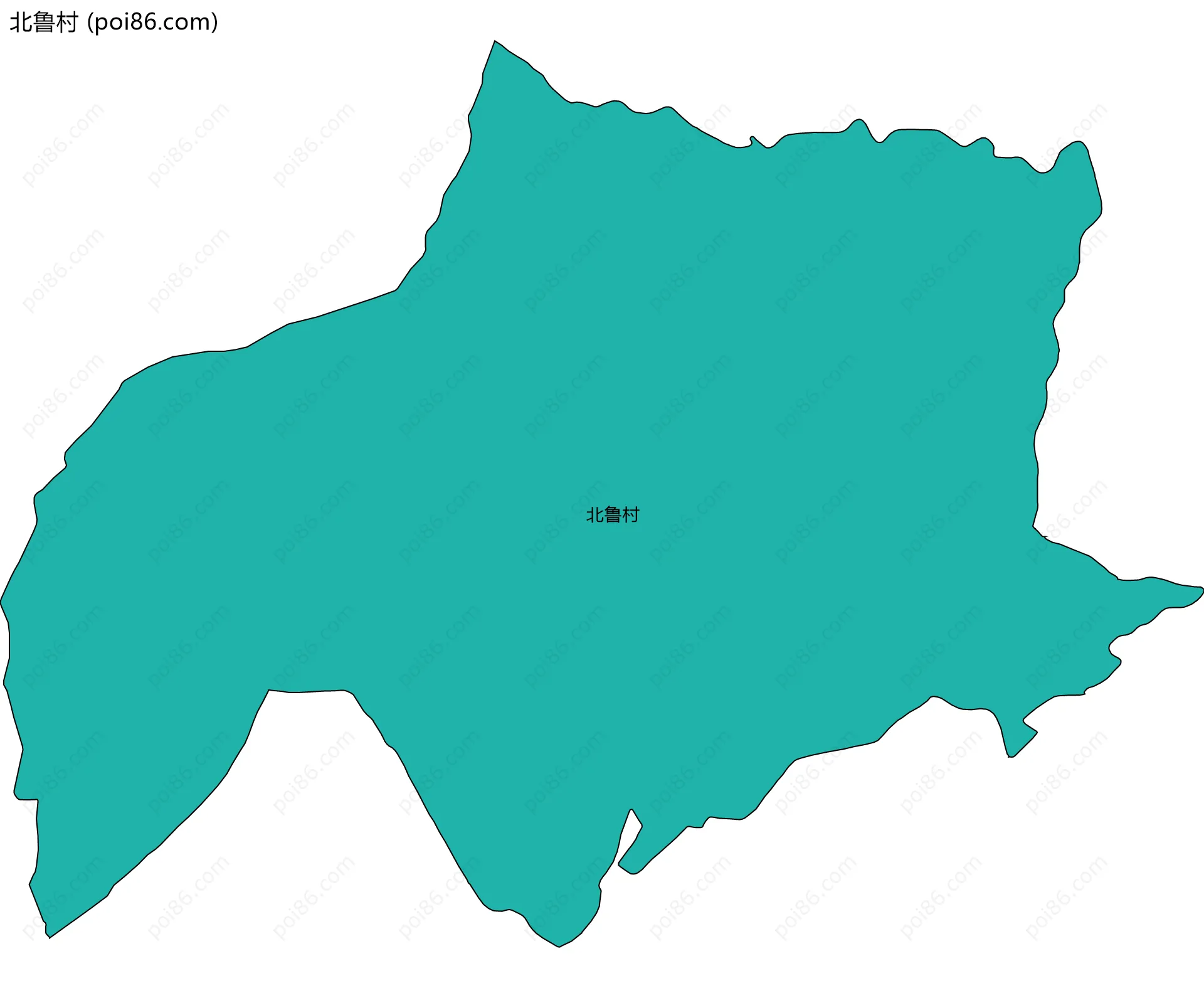 北鲁村边界地图