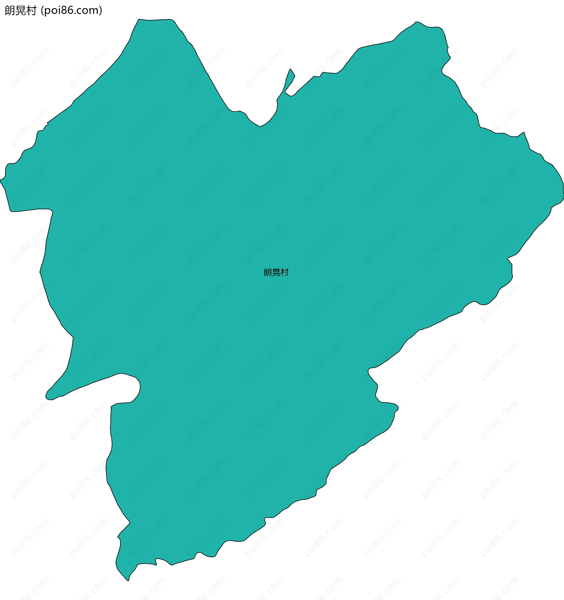 朗晃村边界地图