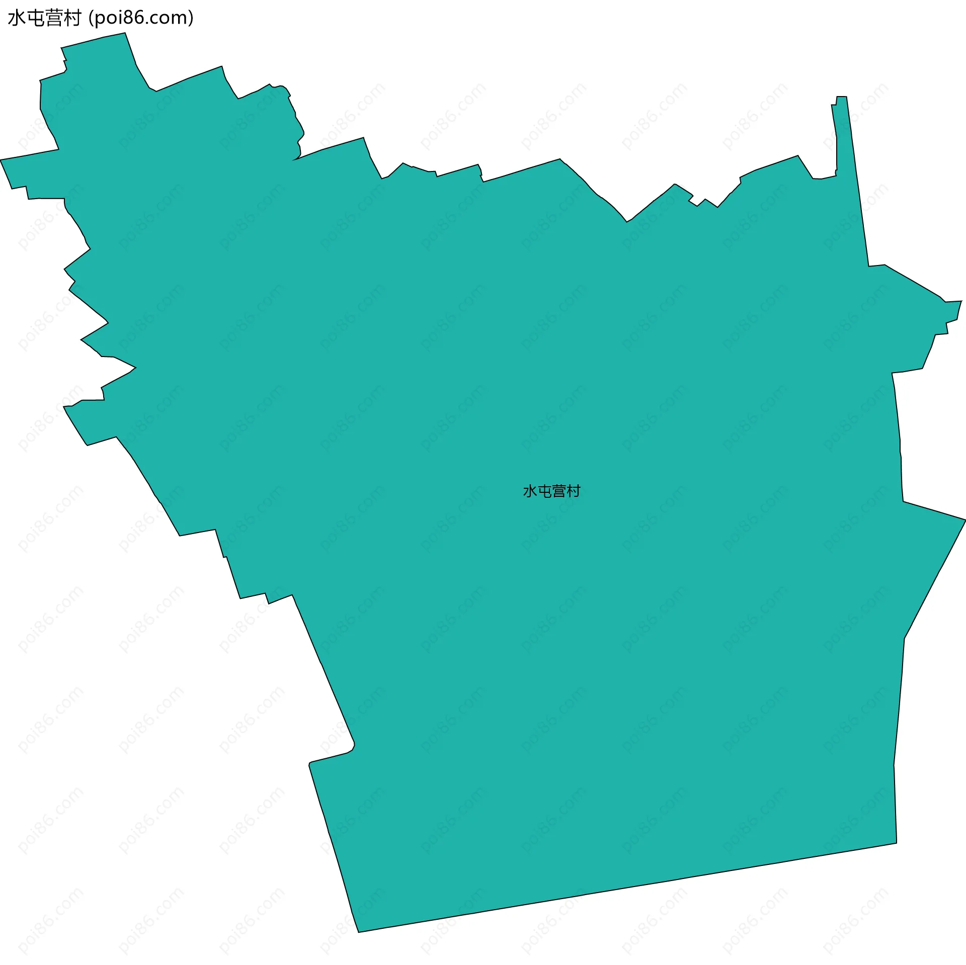 水屯营村边界地图