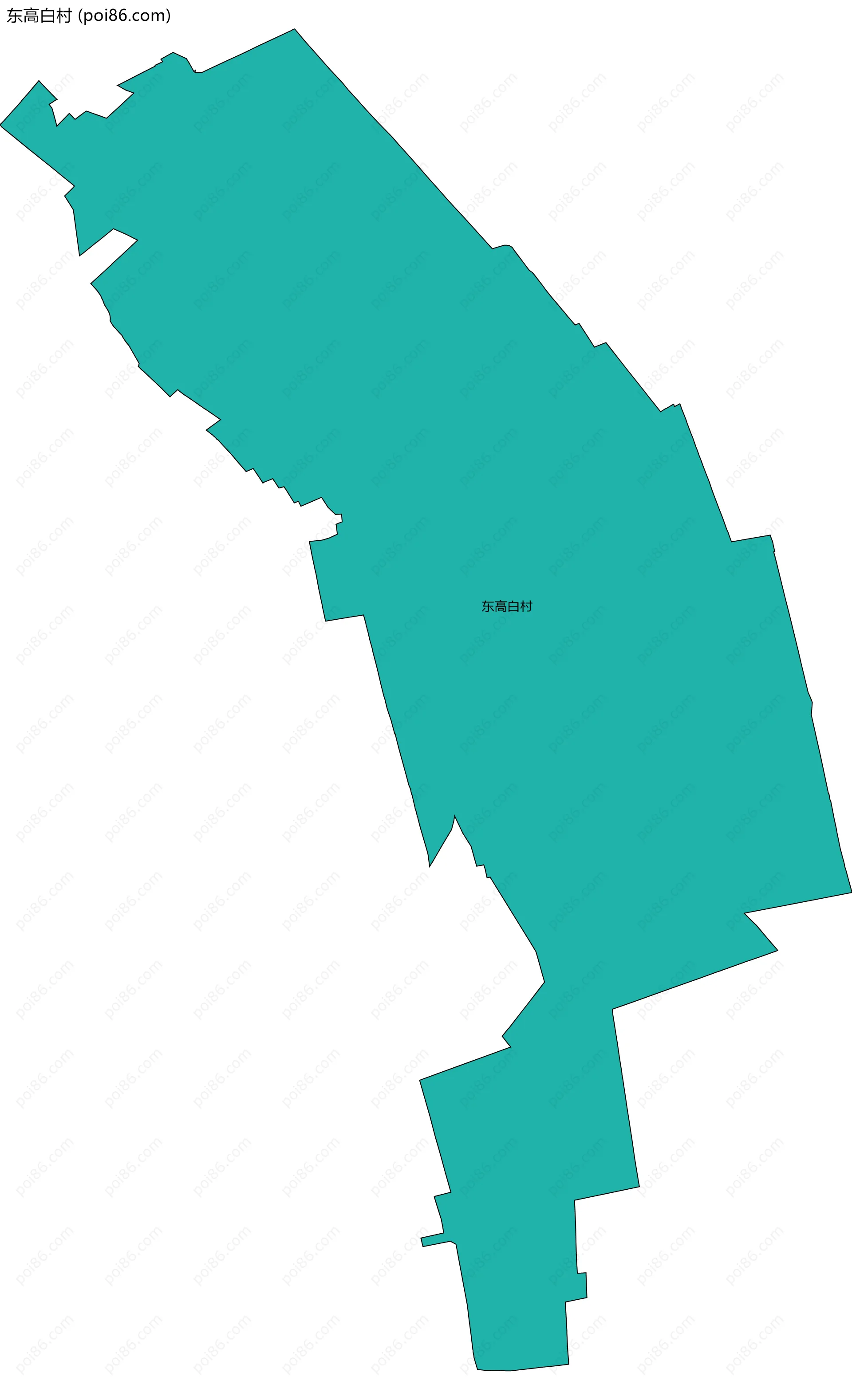 东高白村边界地图