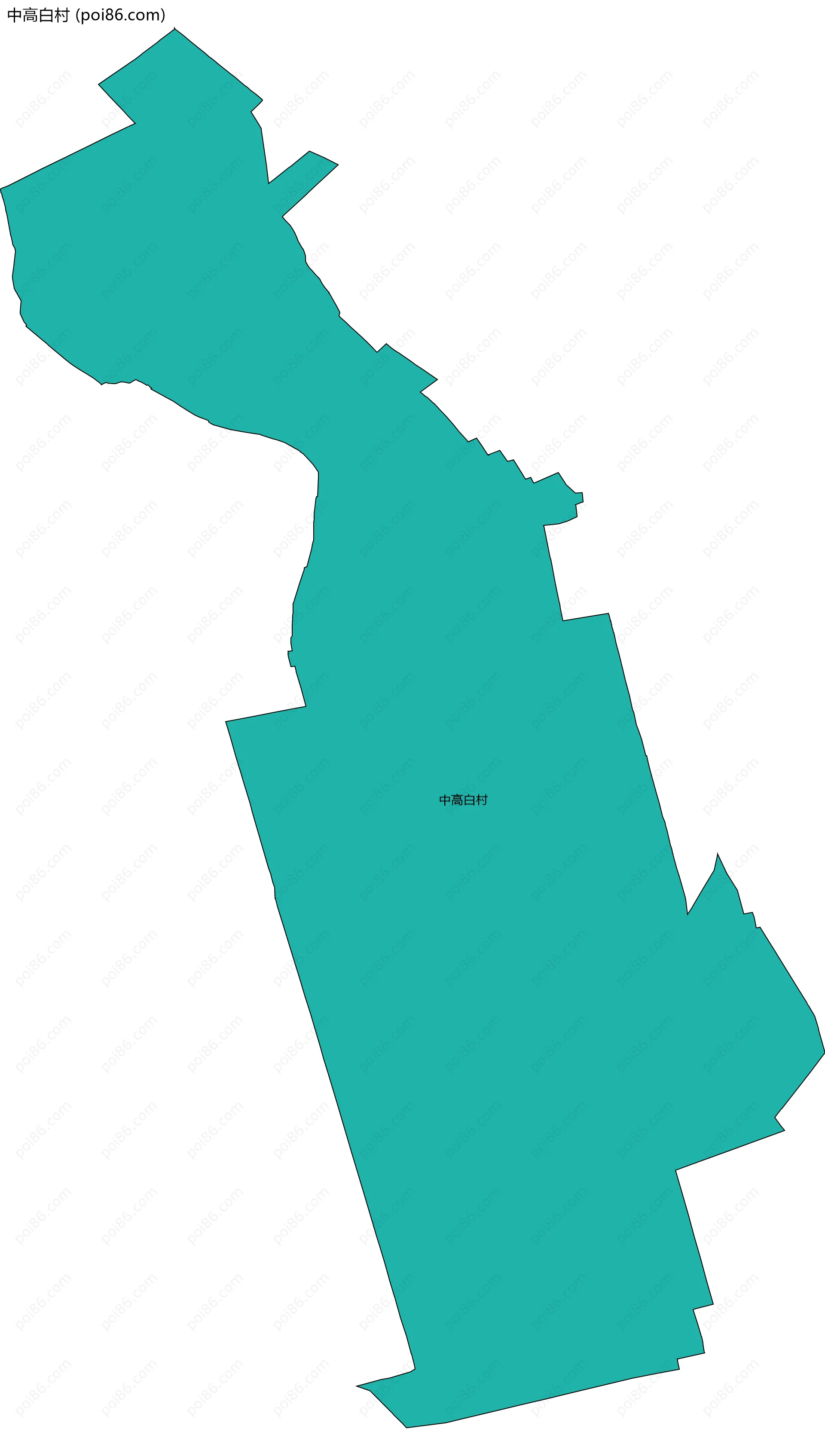 中高白村边界地图