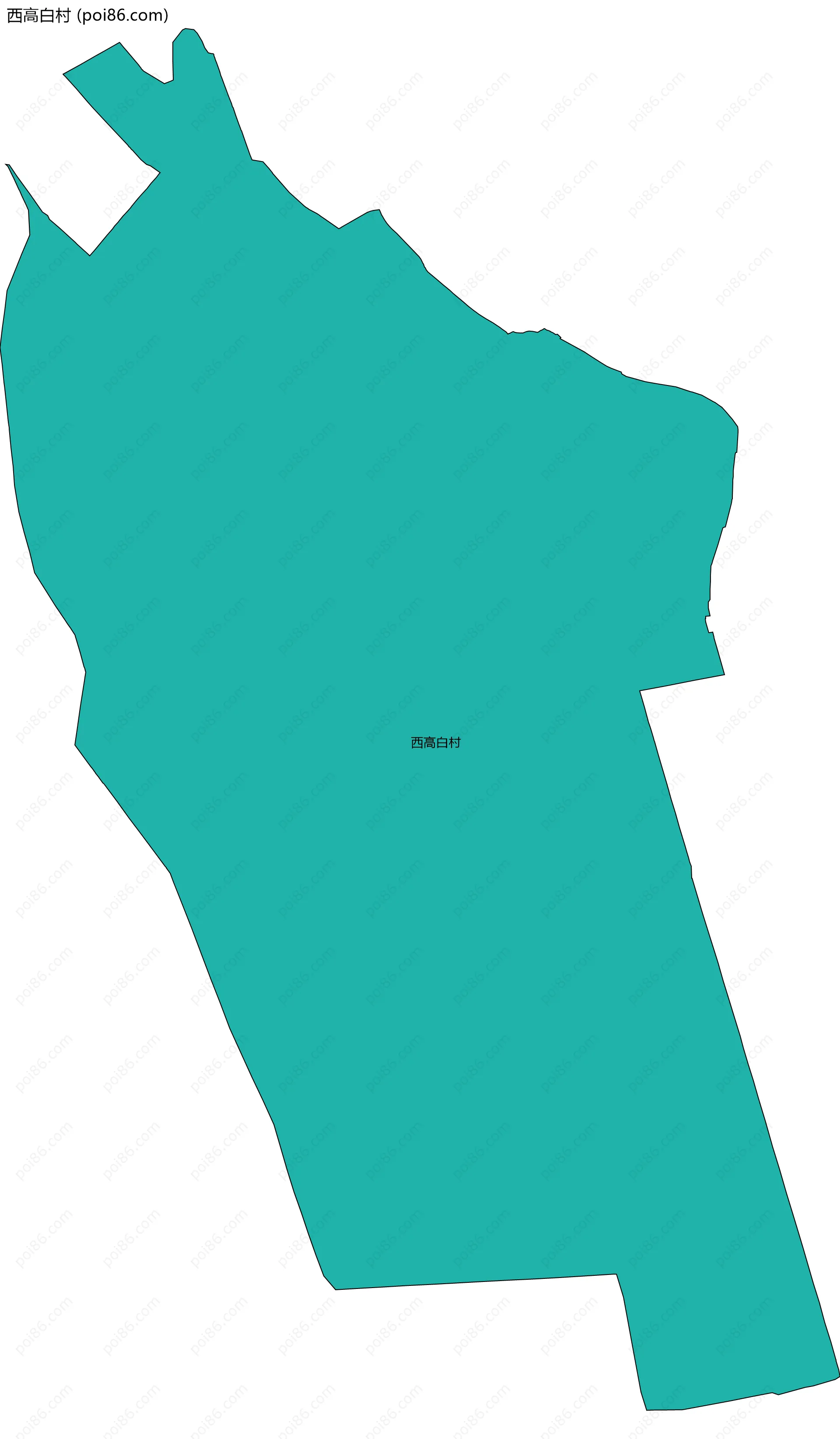 西高白村边界地图