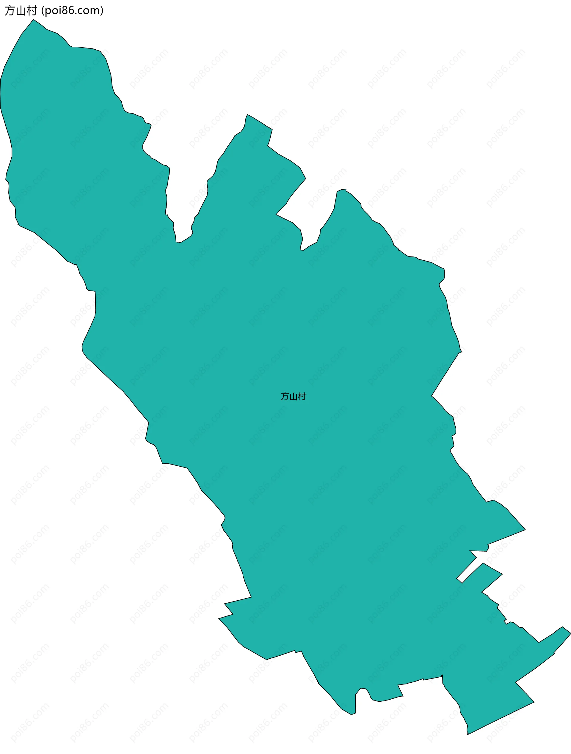 方山村边界地图