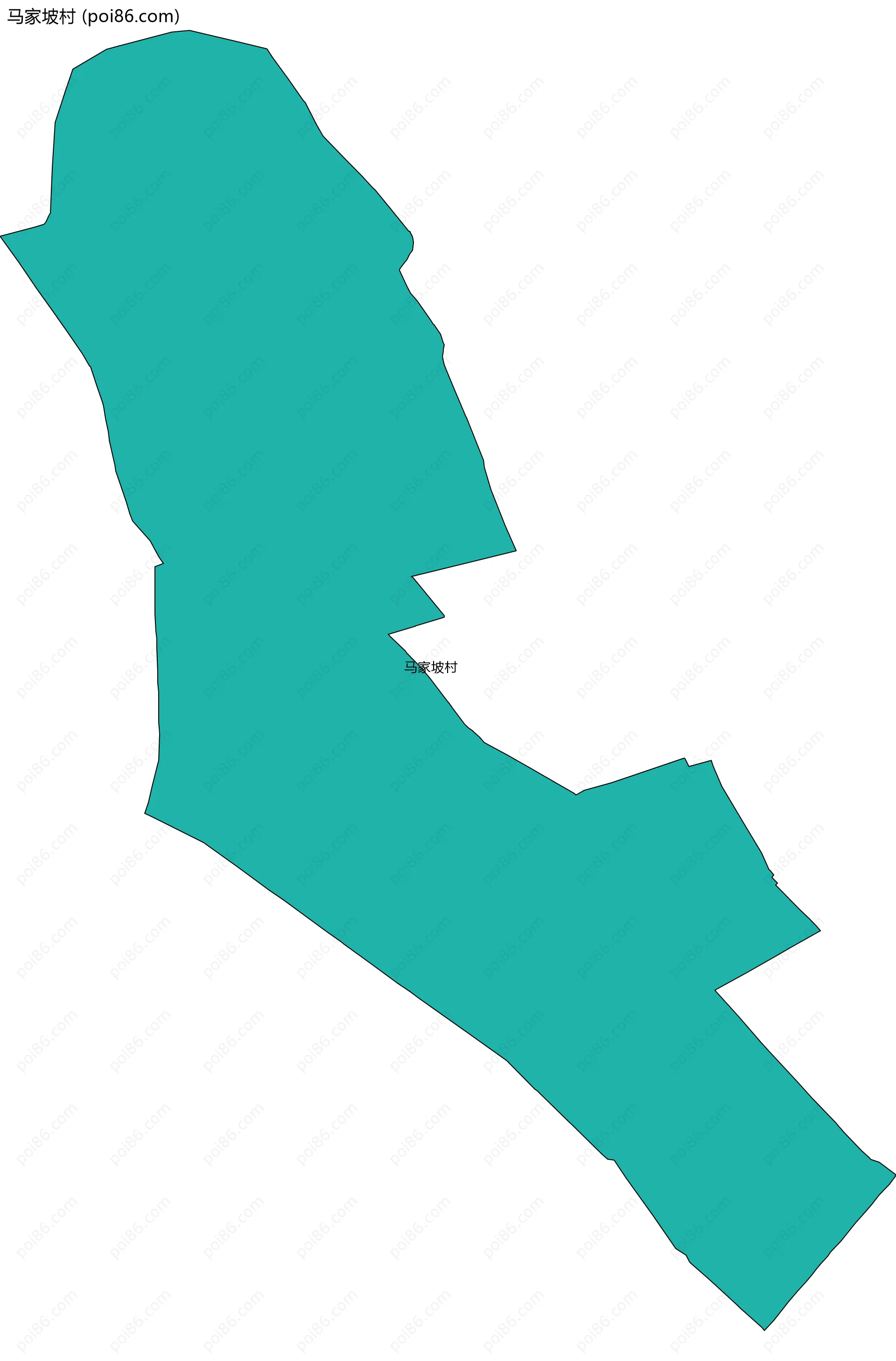 马家坡村边界地图