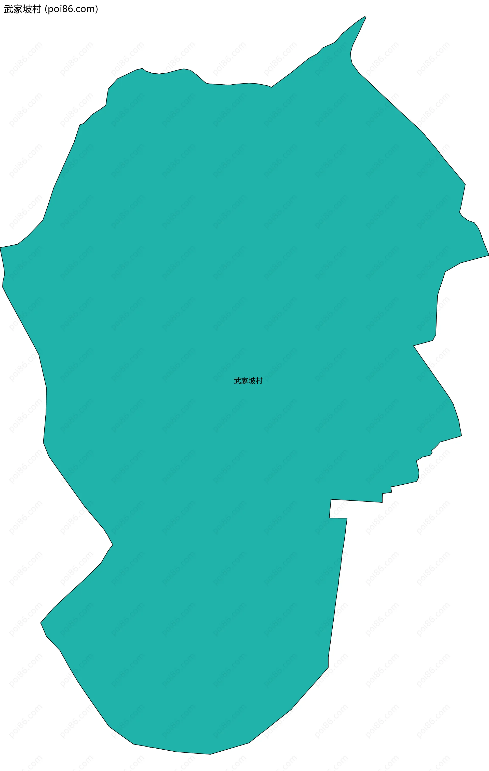 武家坡村边界地图