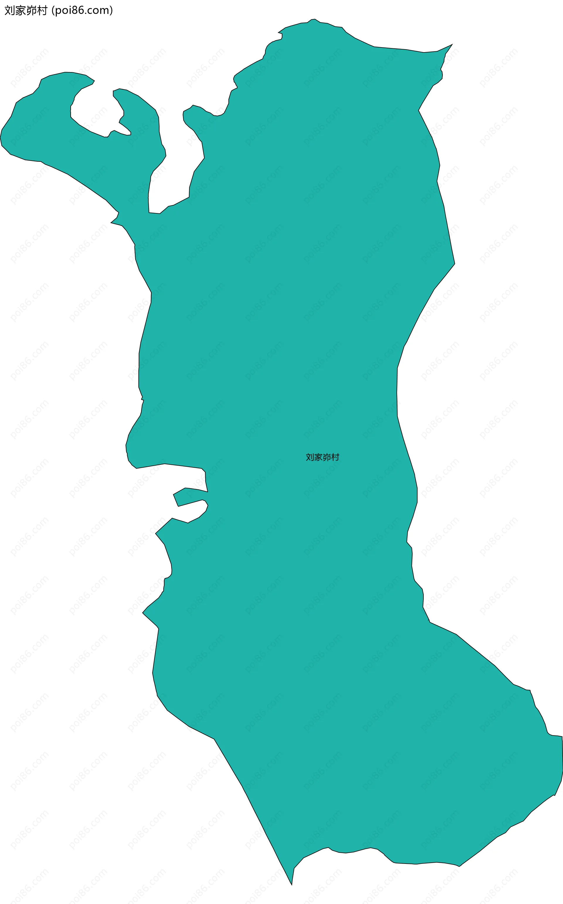 刘家峁村边界地图