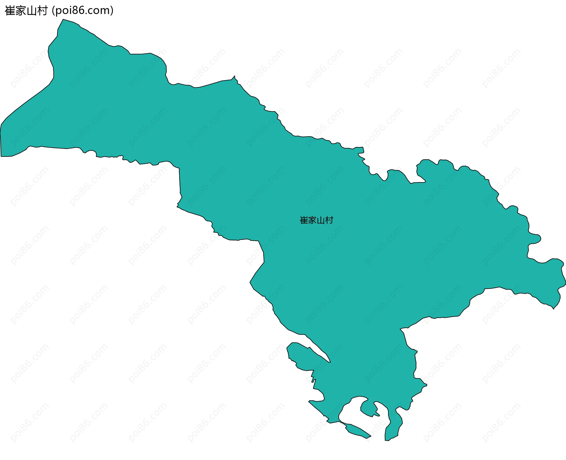 崔家山村边界地图