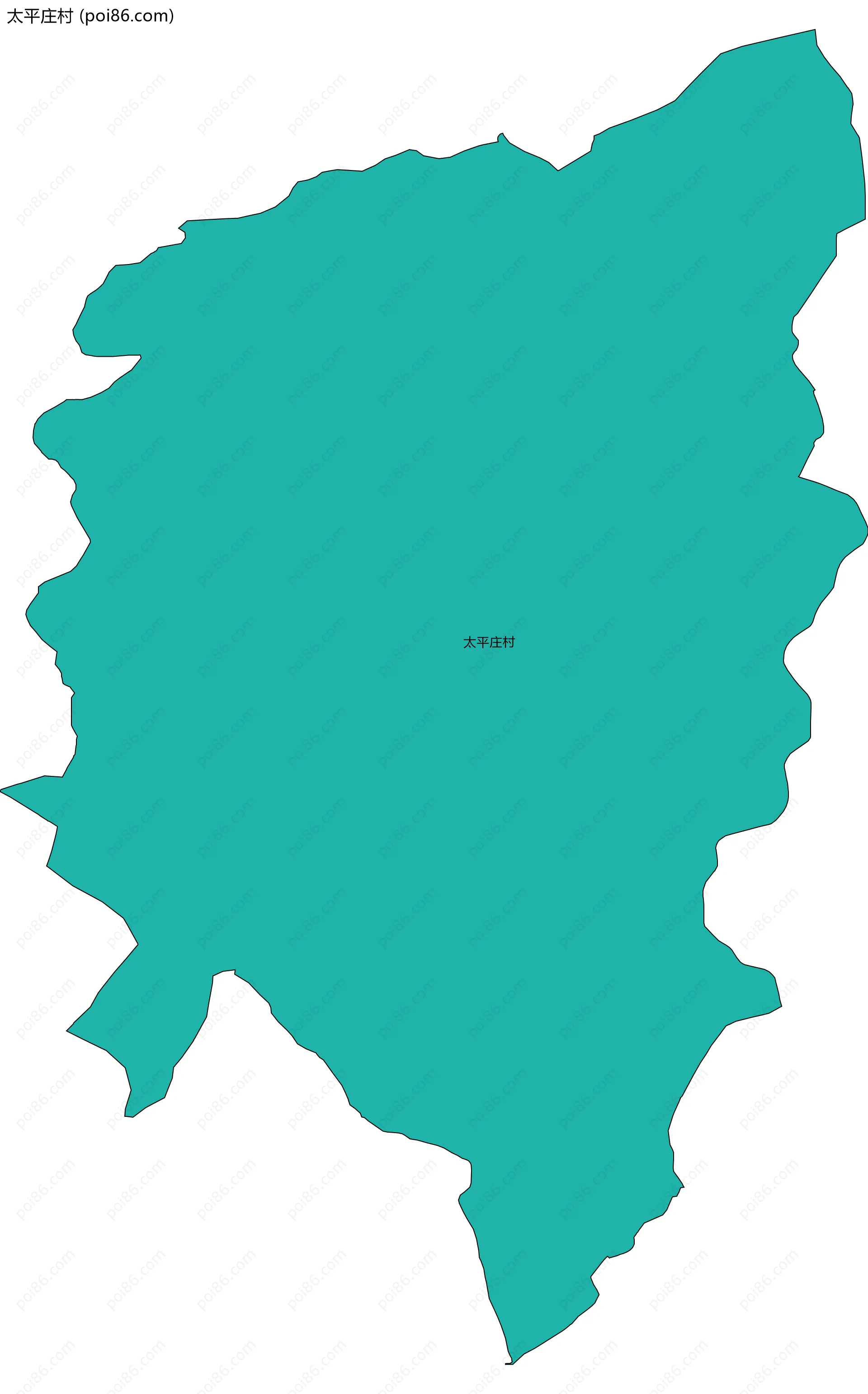 太平庄村边界地图