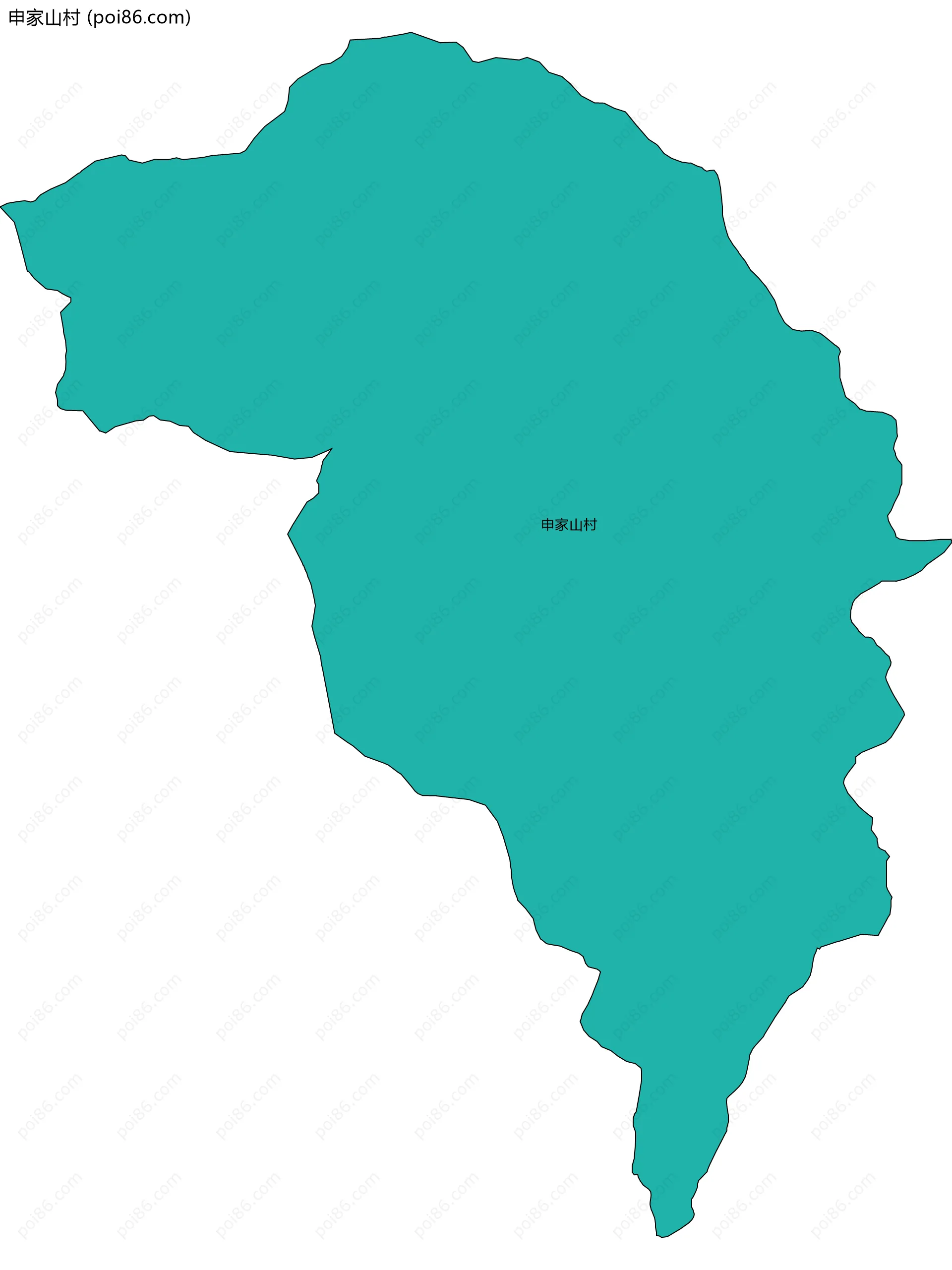 申家山村边界地图