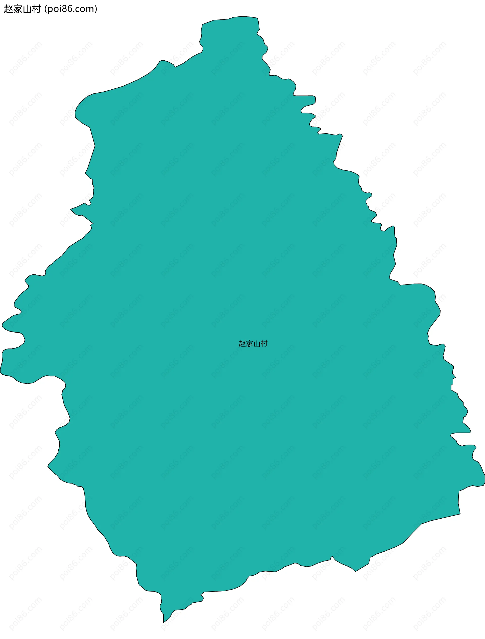 赵家山村边界地图