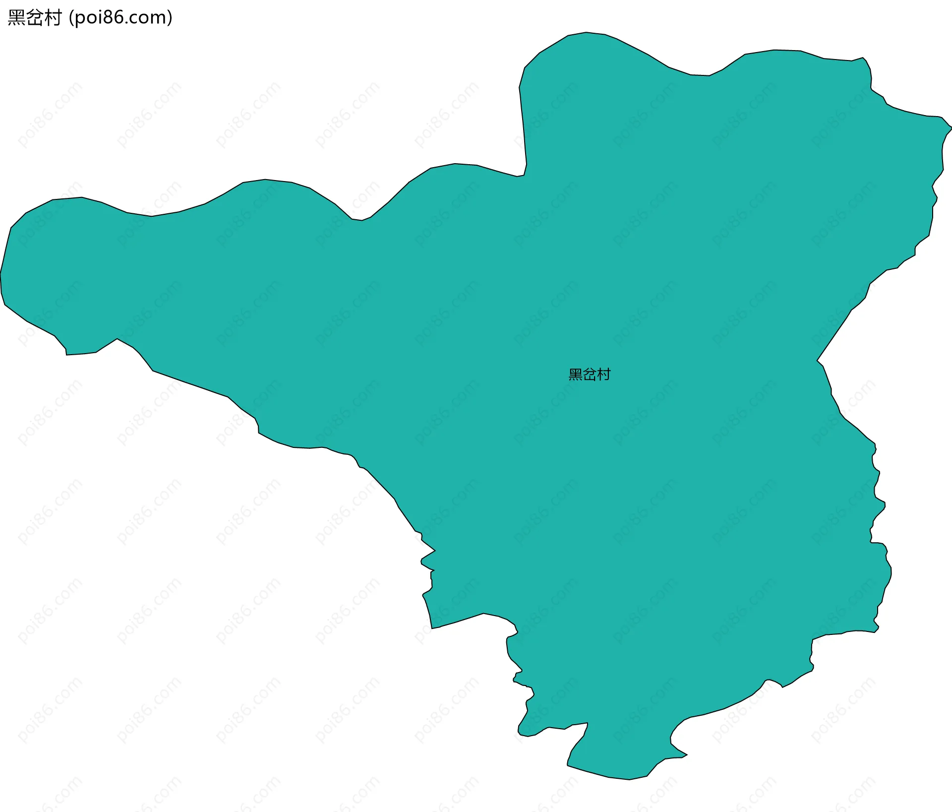 黑岔村边界地图