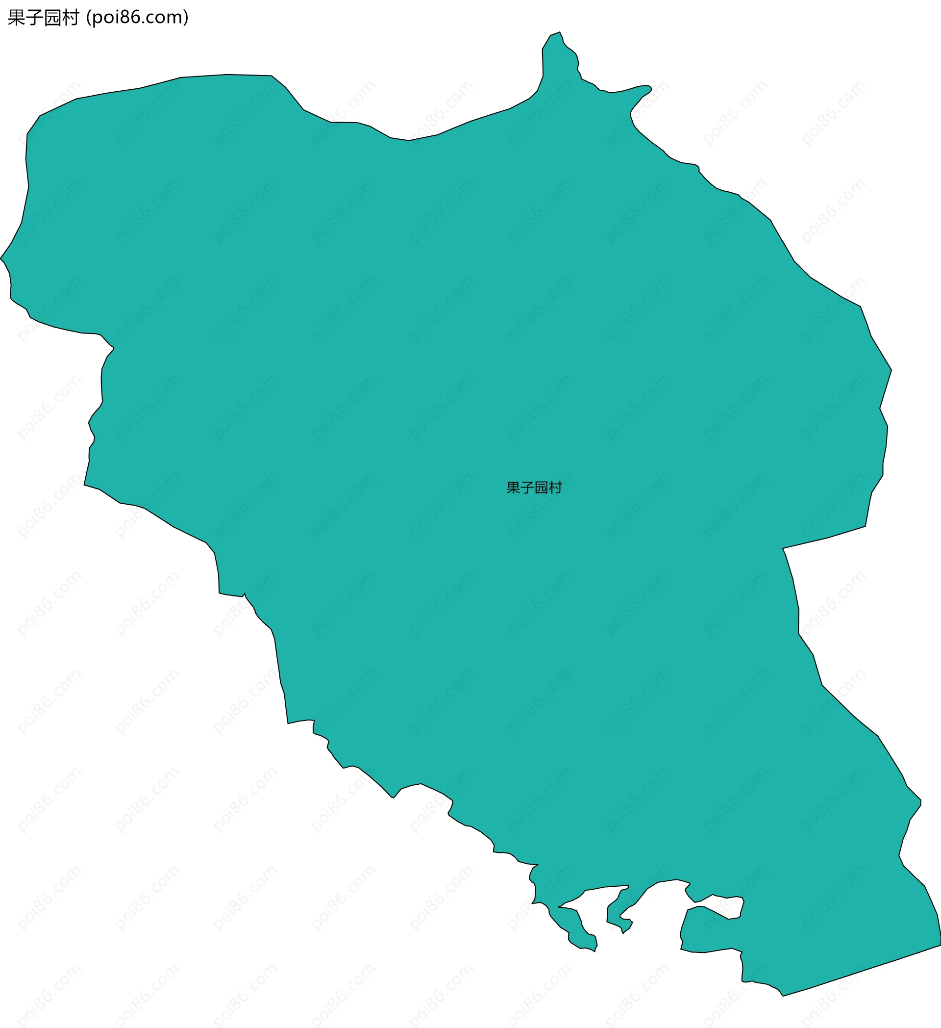 果子园村边界地图