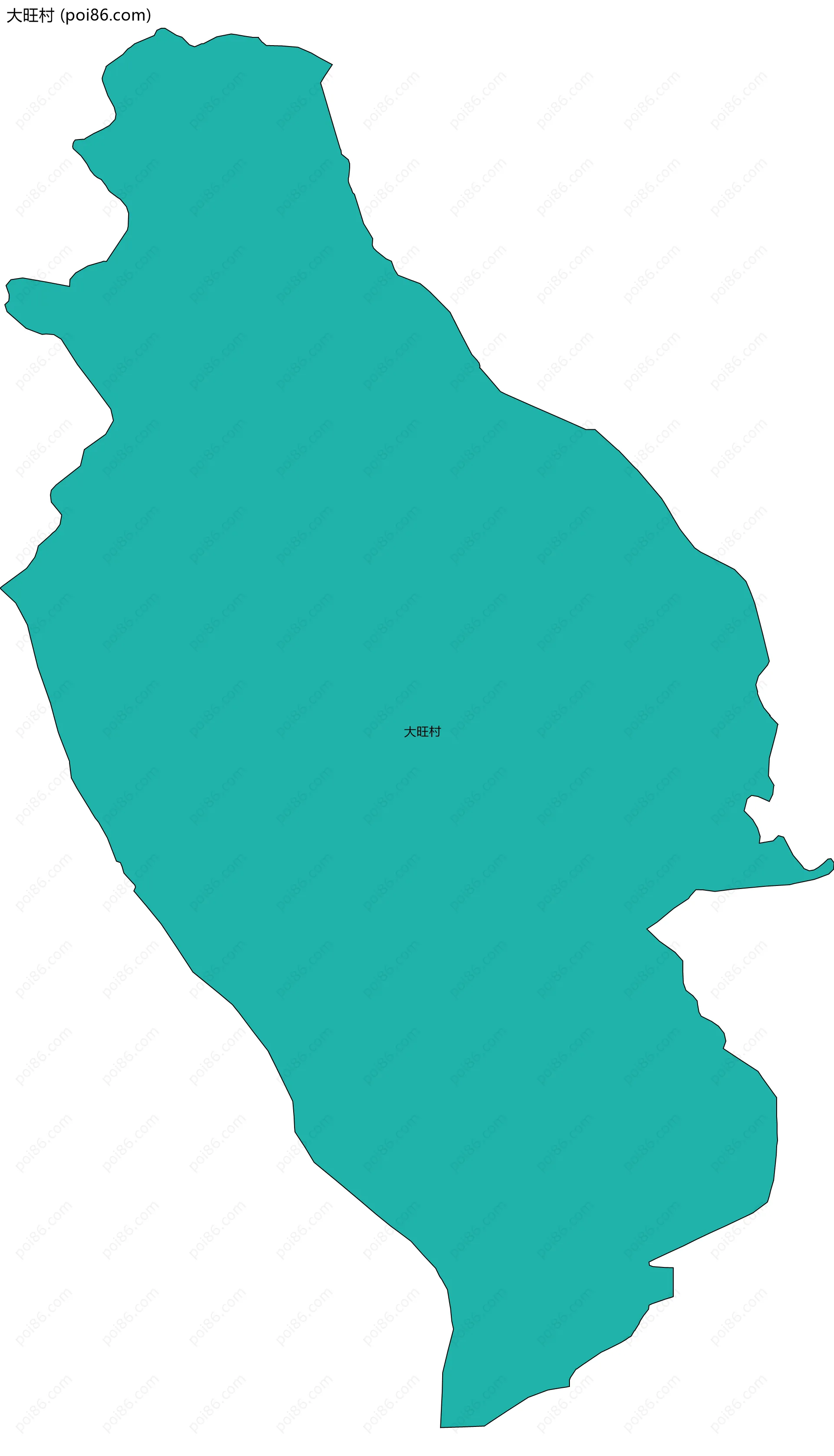 大旺村边界地图