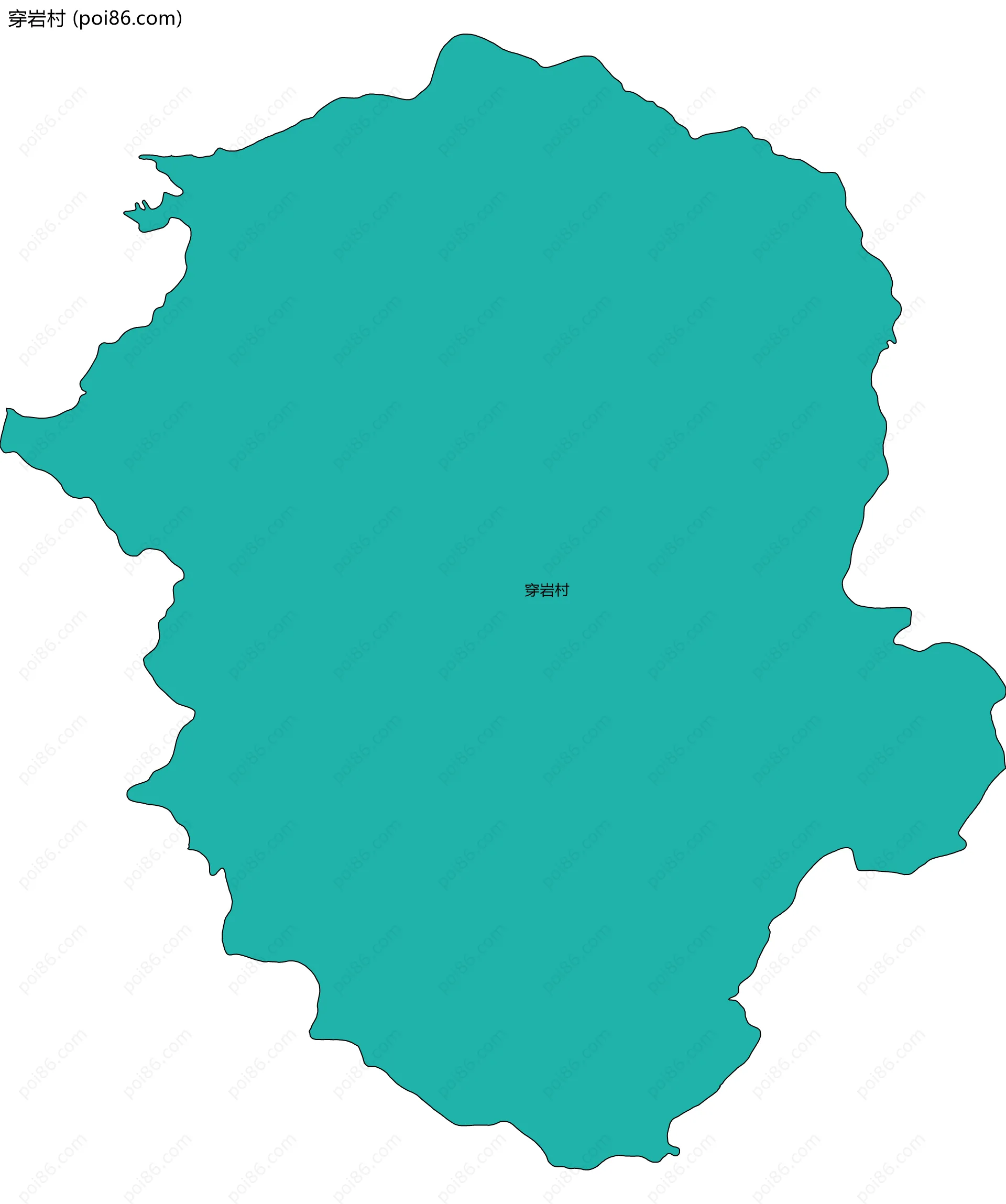 穿岩村边界地图