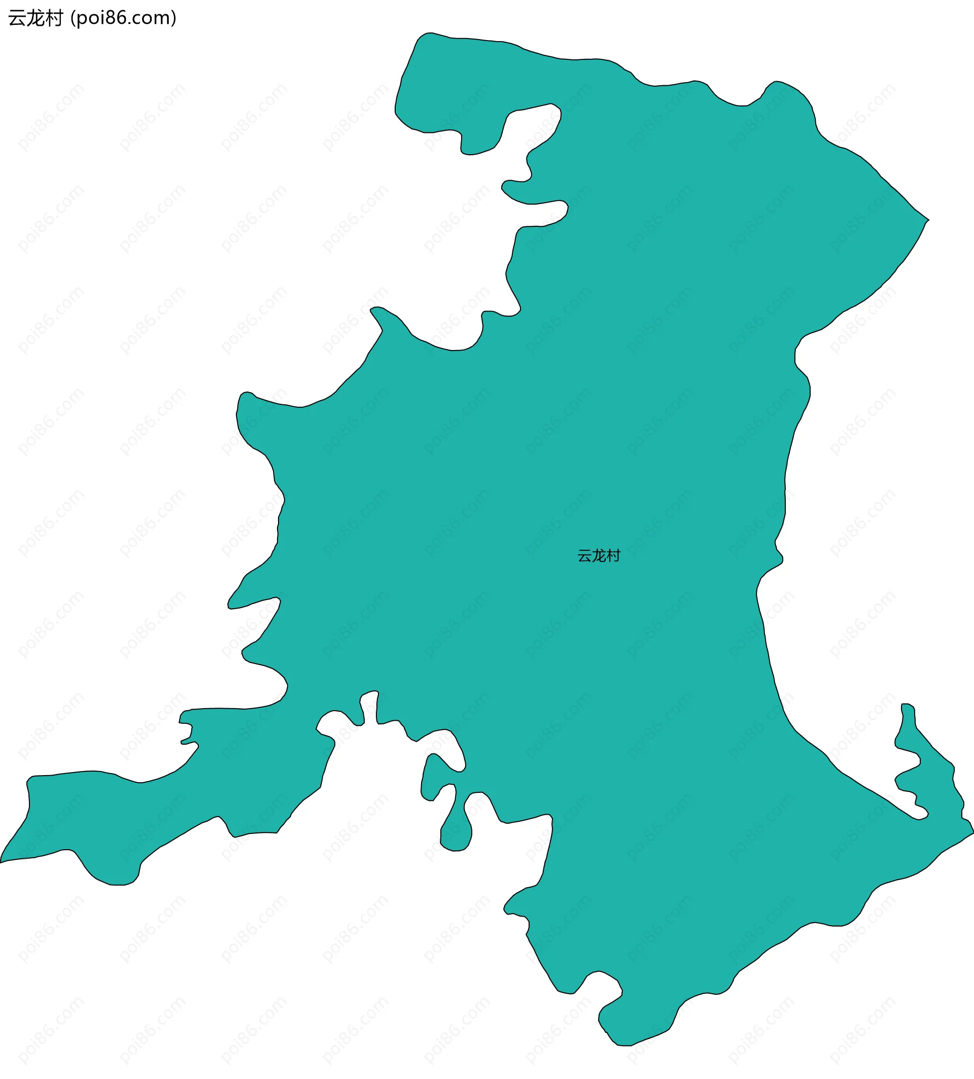 云龙村边界地图