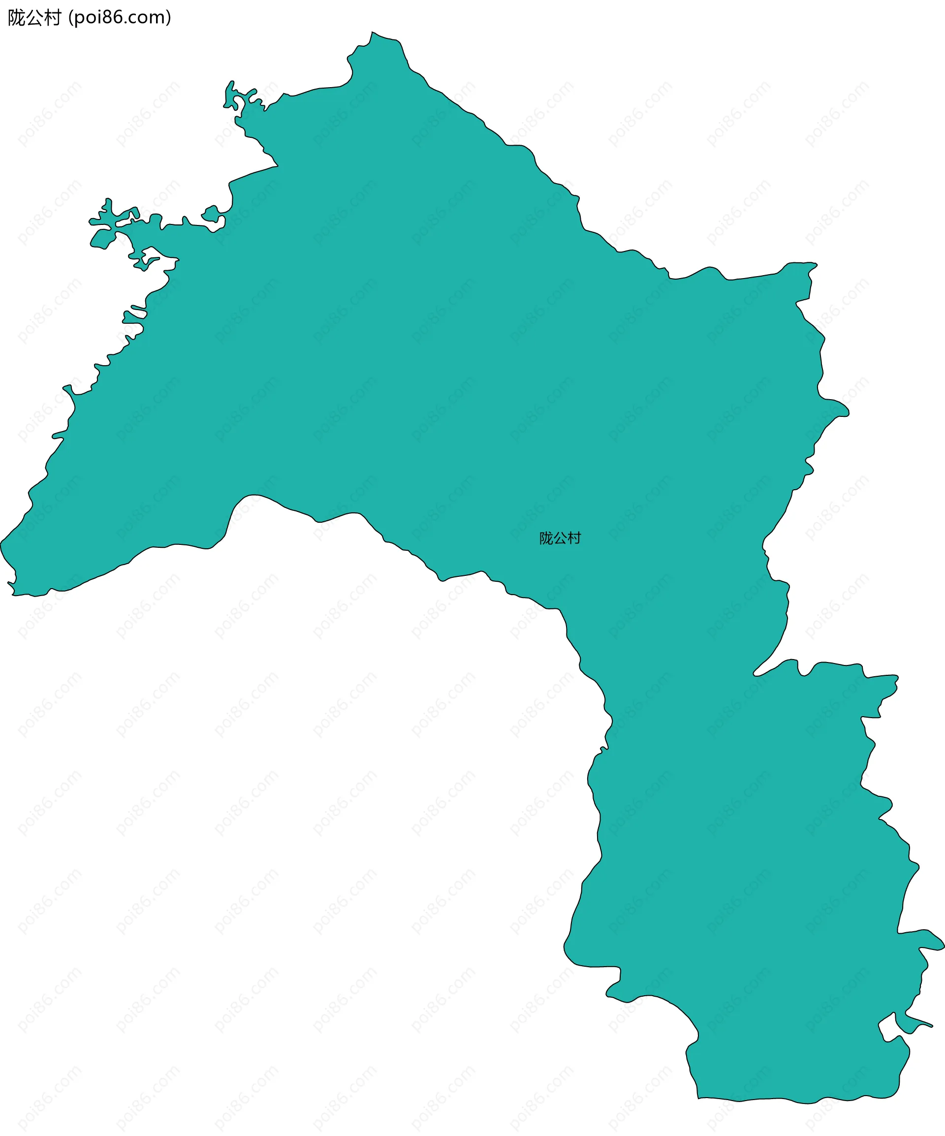 陇公村边界地图