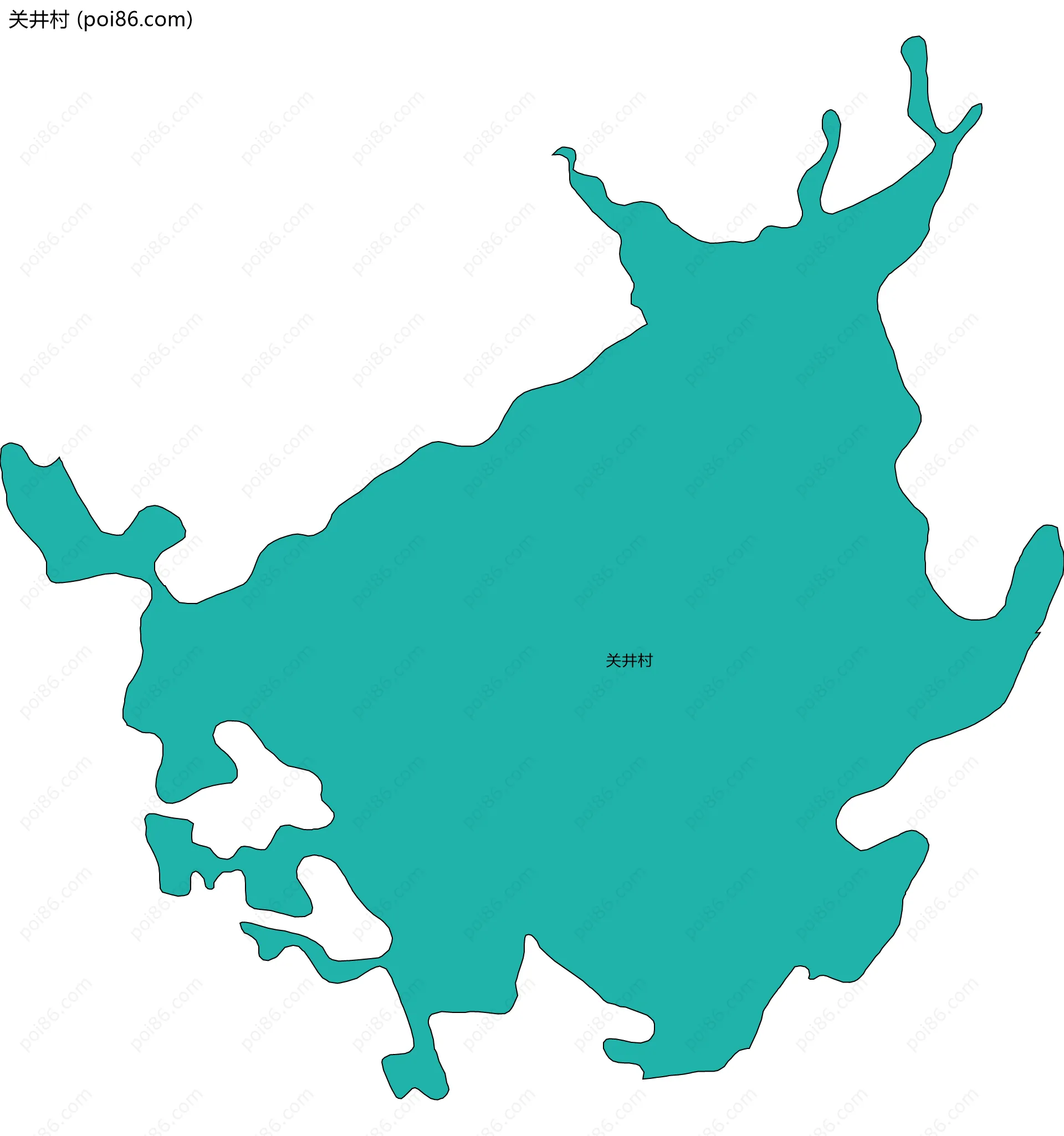 关井村边界地图