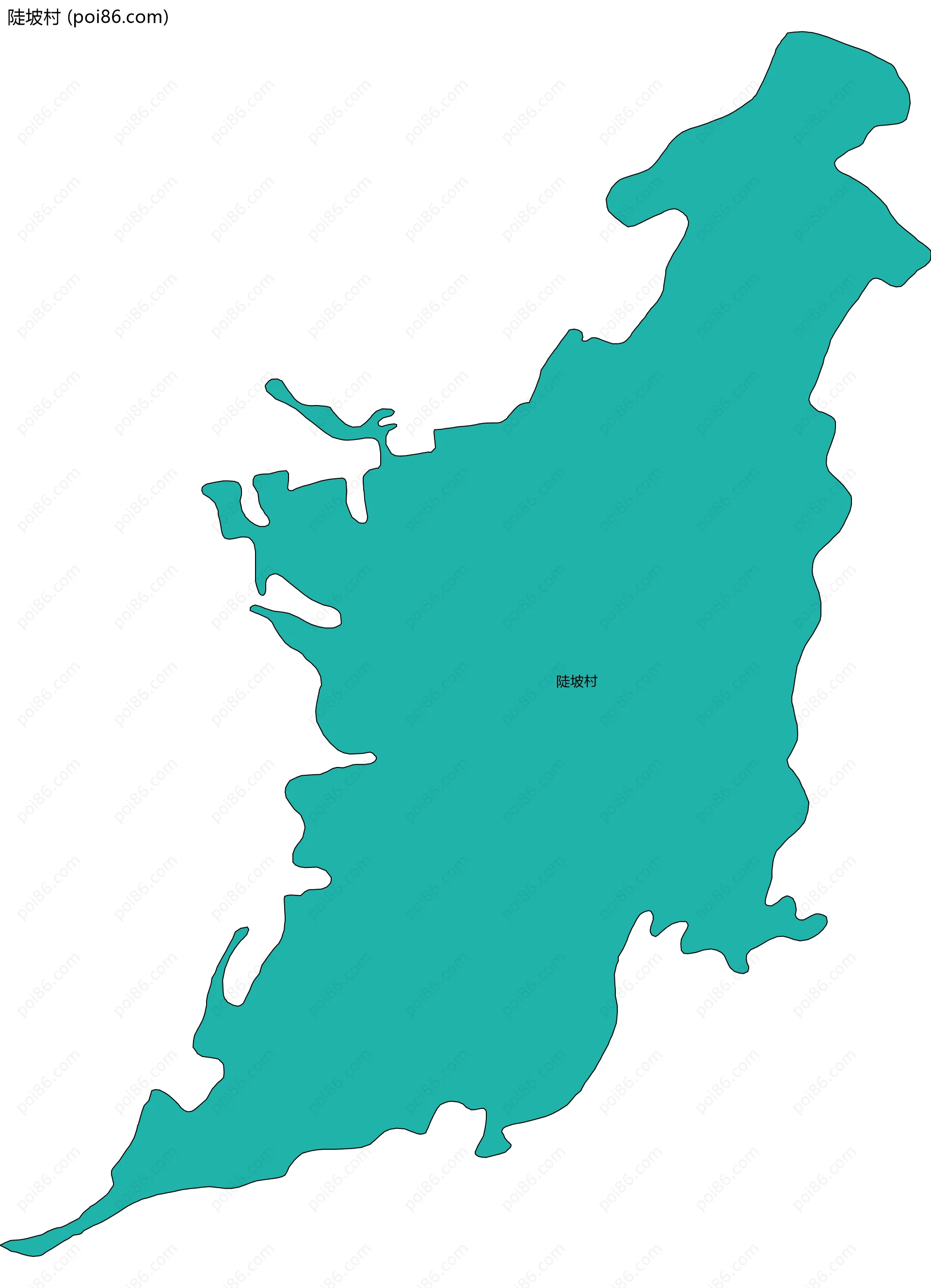 陡坡村边界地图
