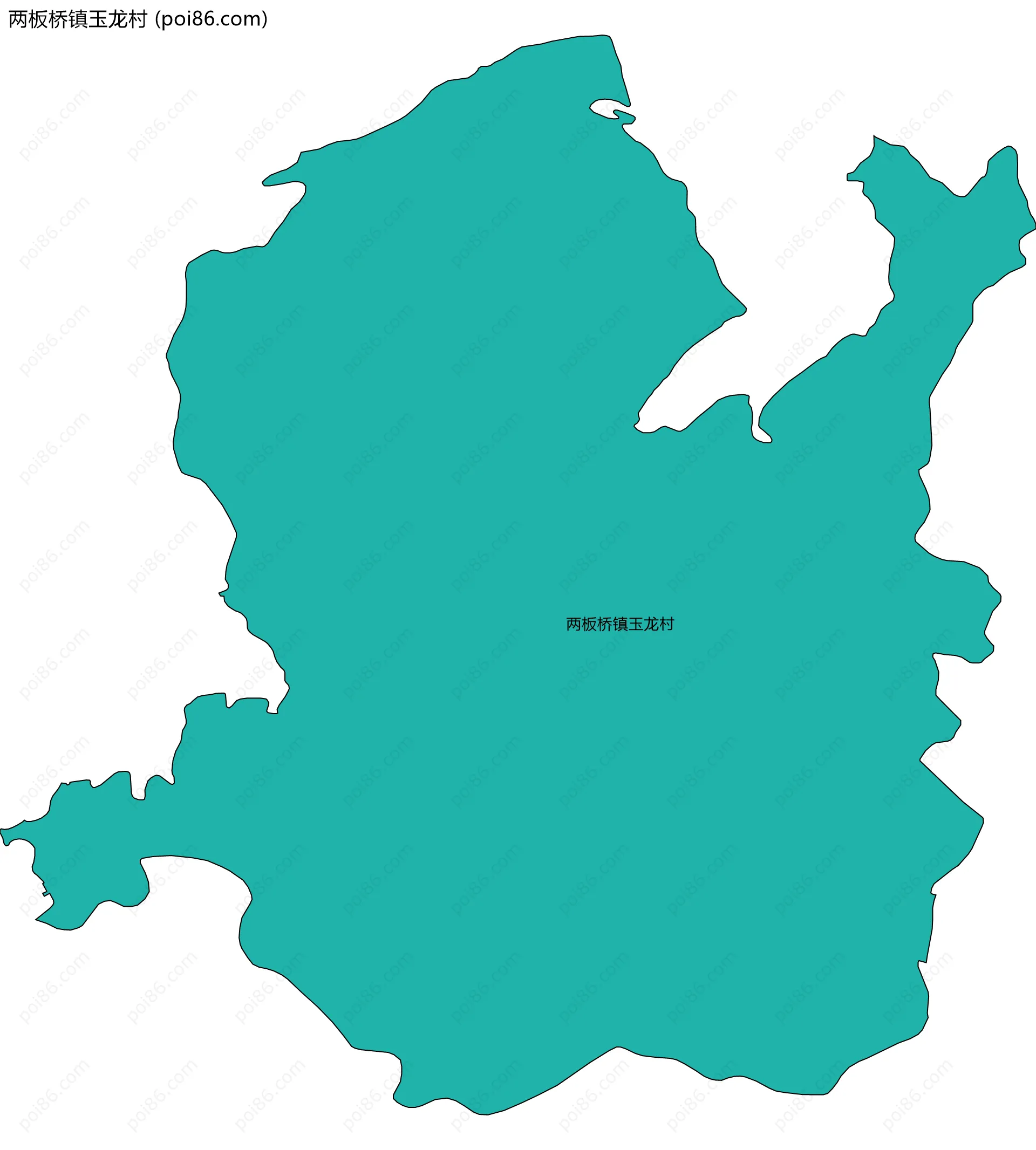 两板桥镇玉龙村边界地图
