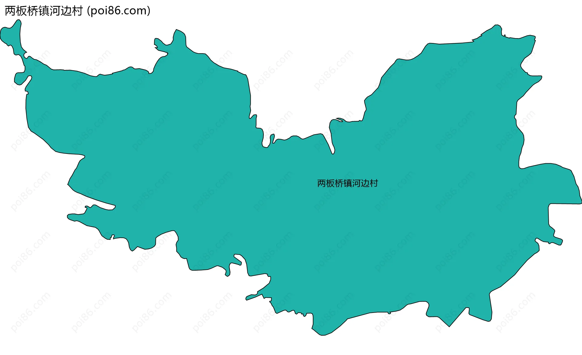 两板桥镇河边村边界地图