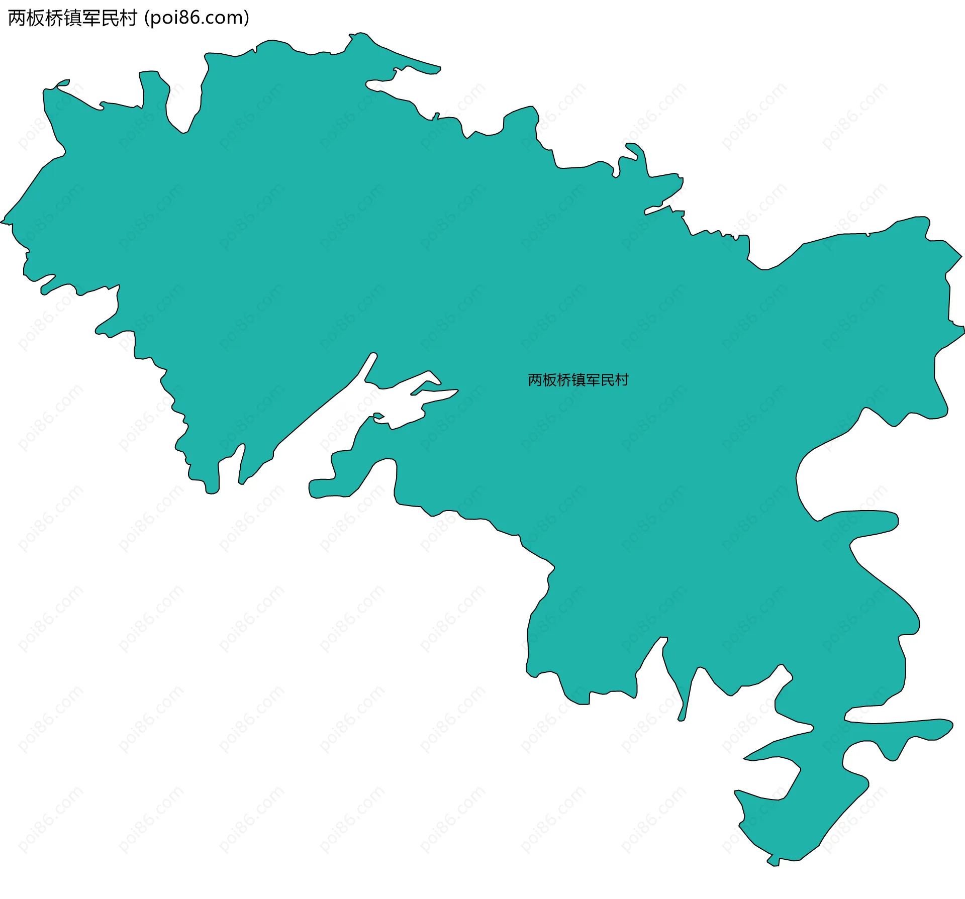 两板桥镇军民村边界地图