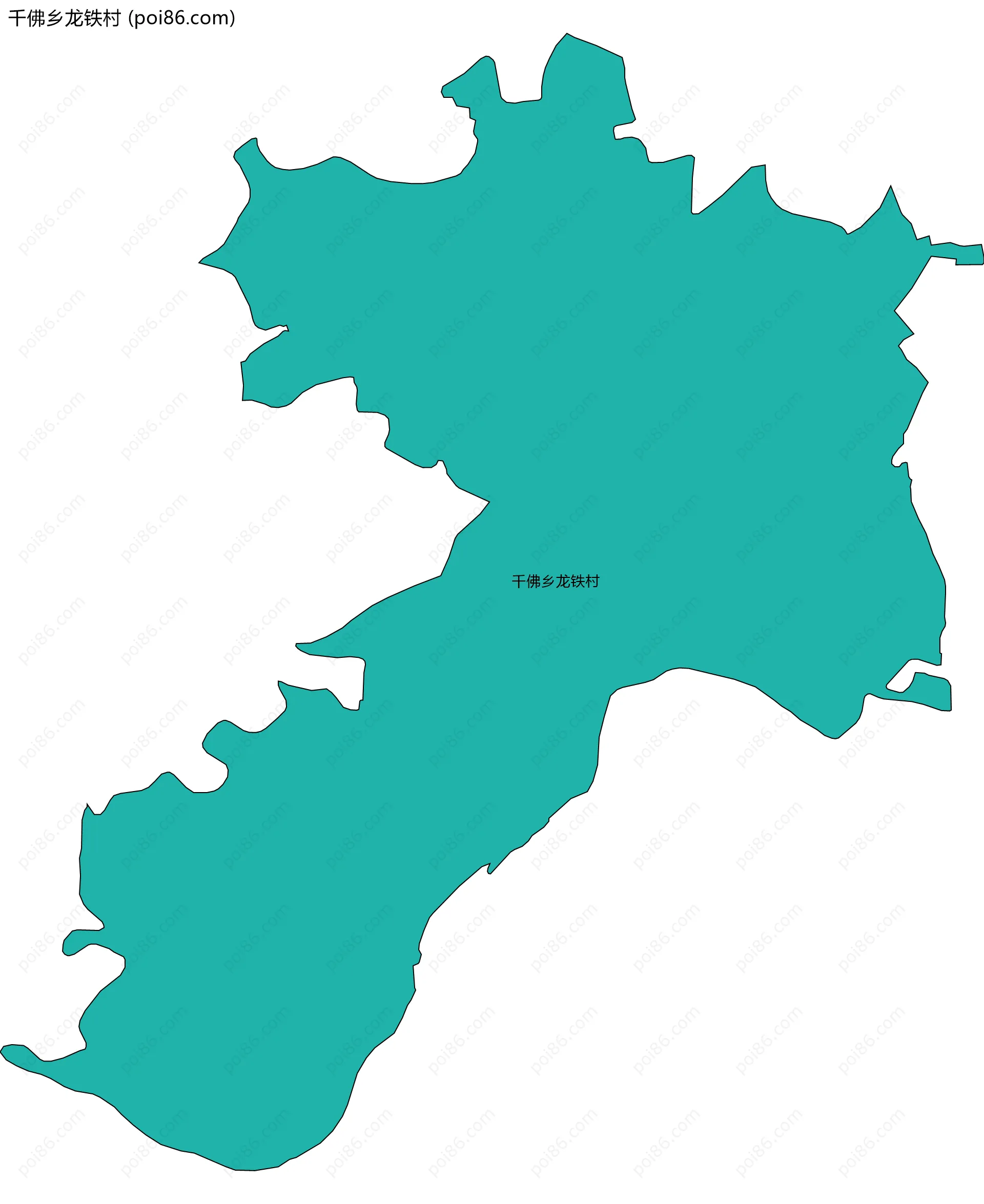 千佛乡龙铁村边界地图