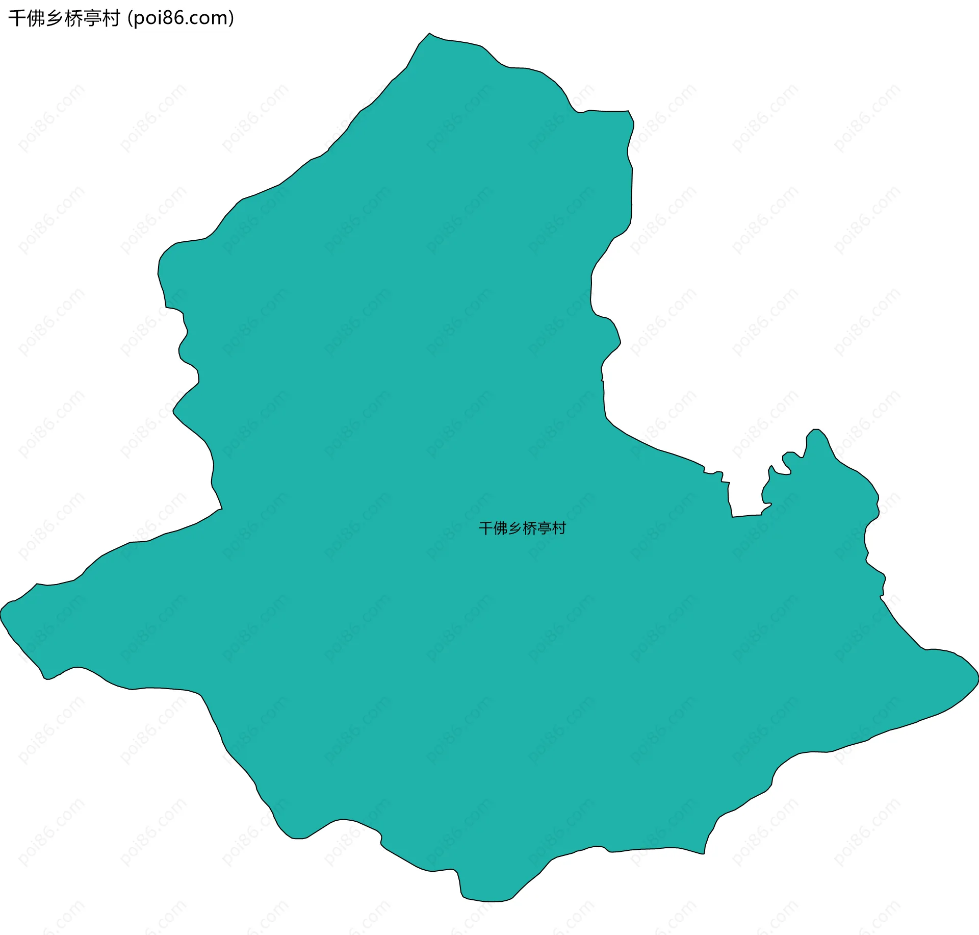 千佛乡桥亭村边界地图