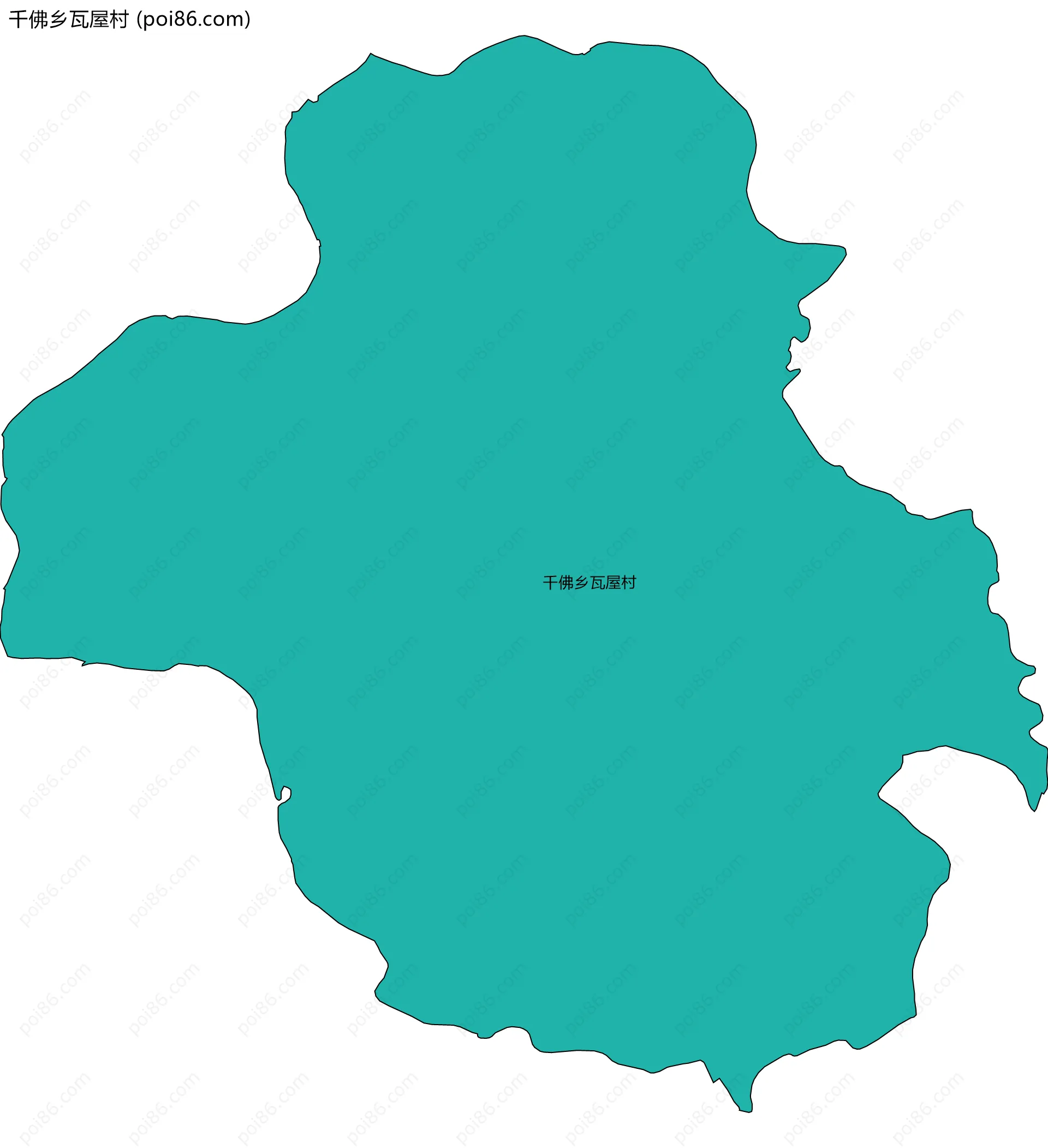 千佛乡瓦屋村边界地图