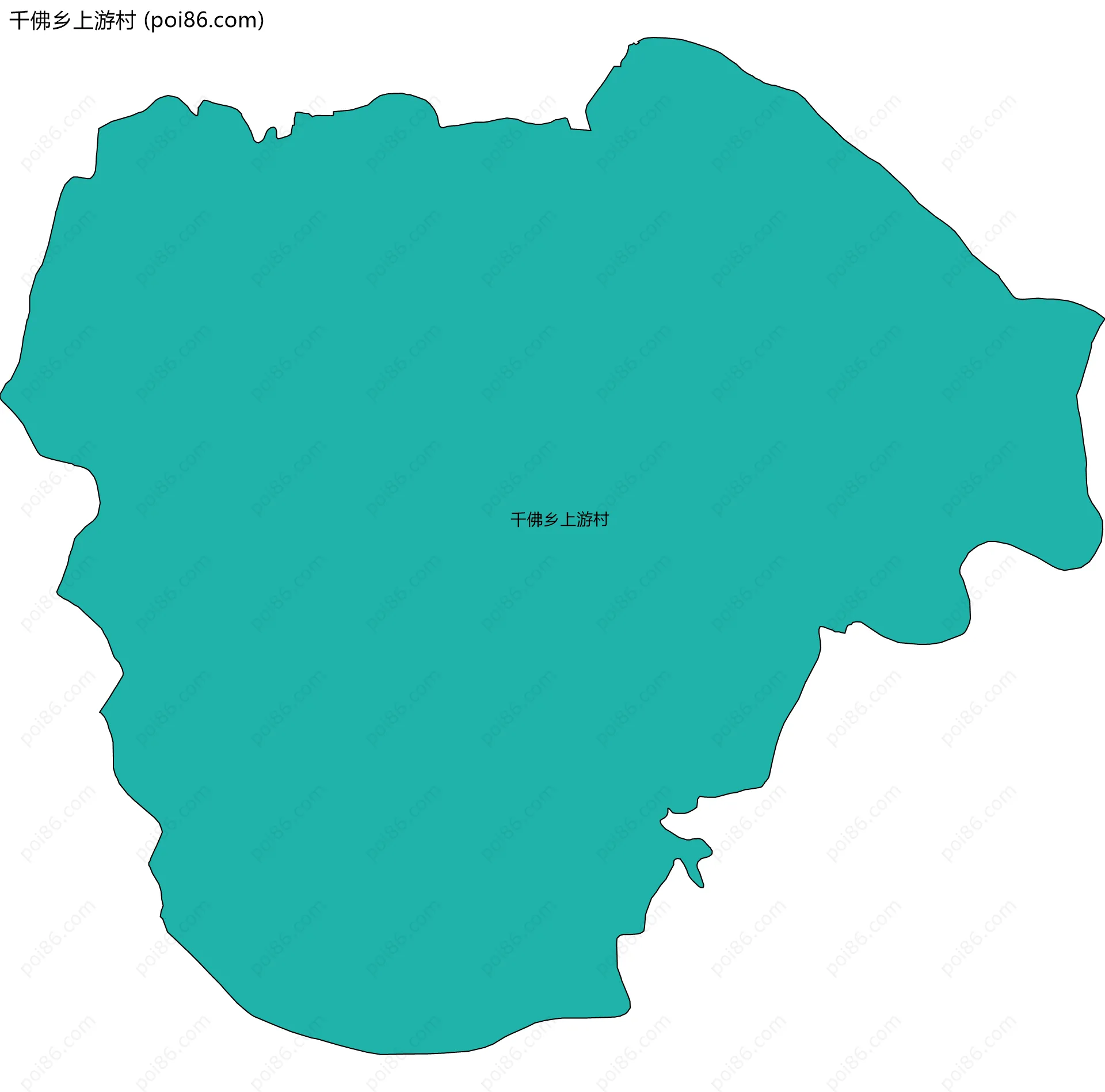 千佛乡上游村边界地图