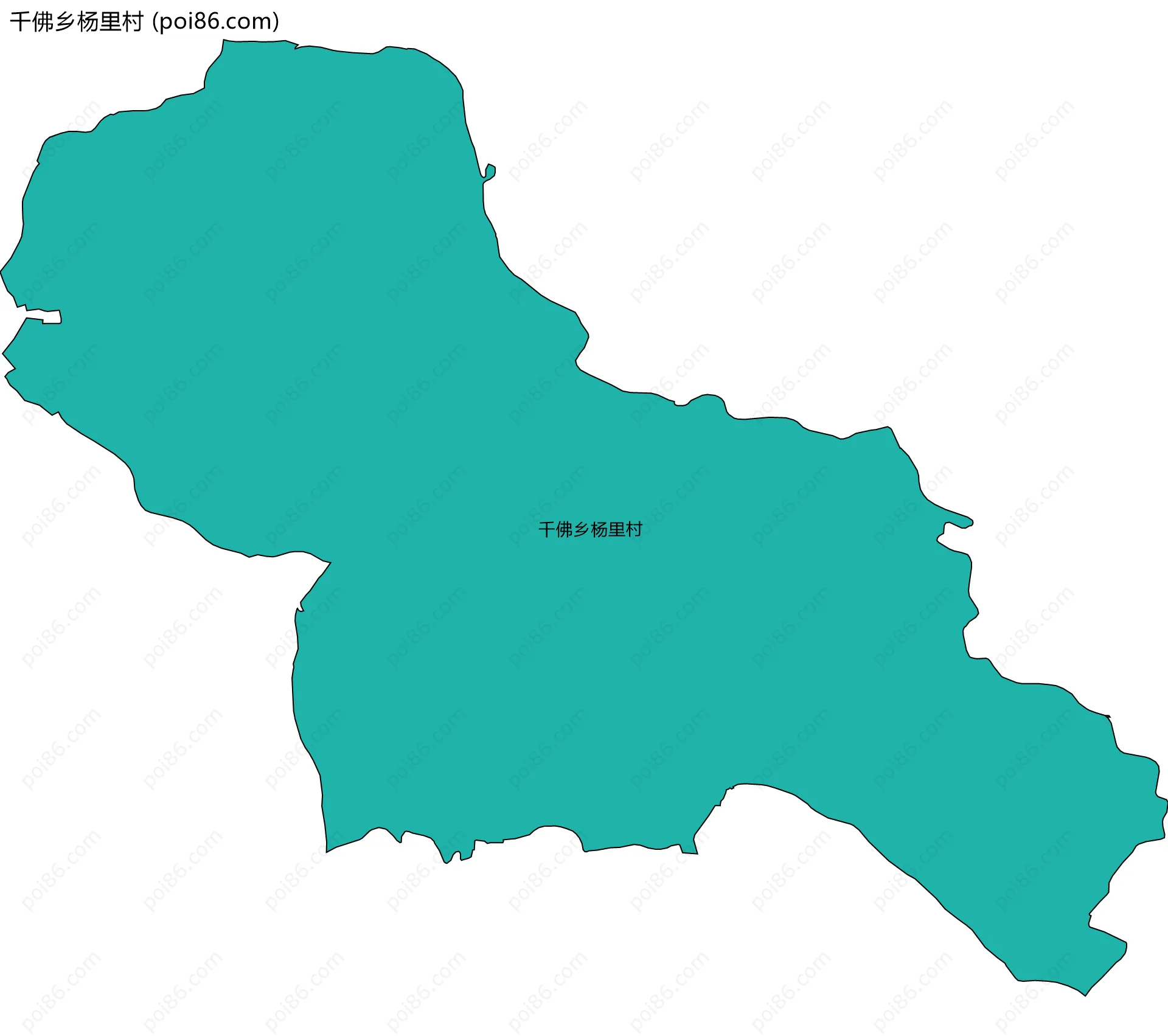 千佛乡杨里村边界地图