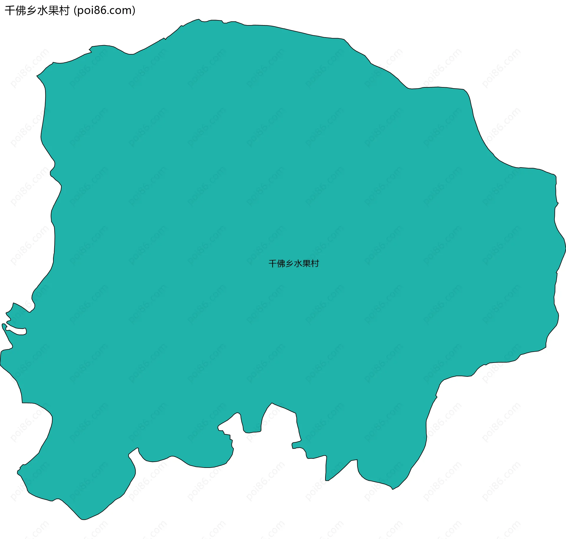 千佛乡水果村边界地图
