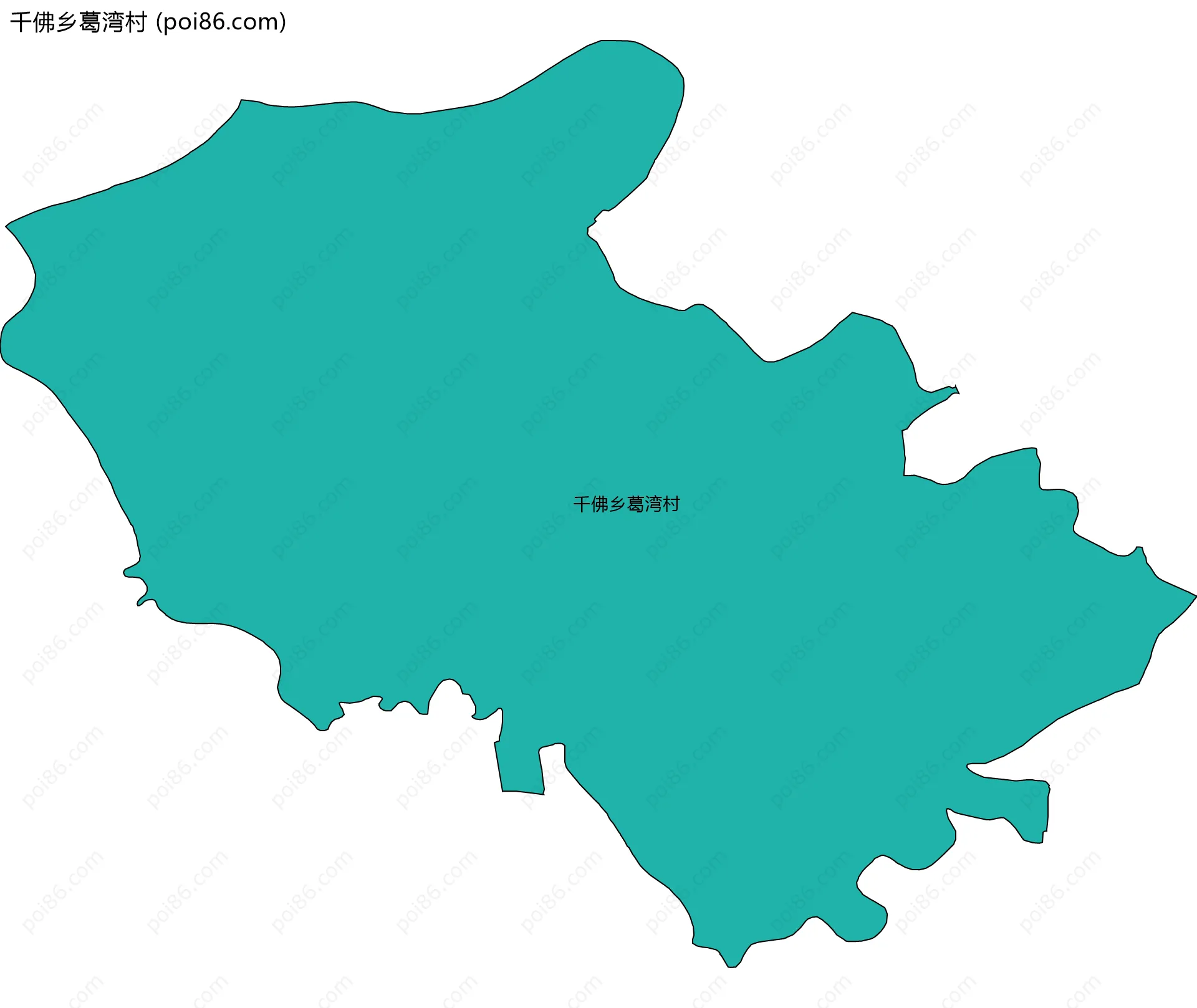 千佛乡葛湾村边界地图