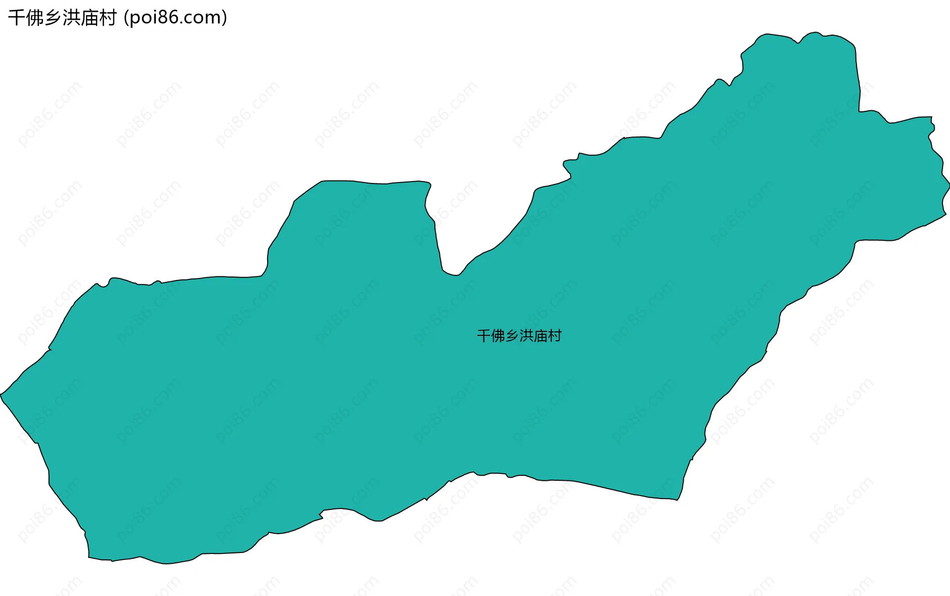 千佛乡洪庙村边界地图