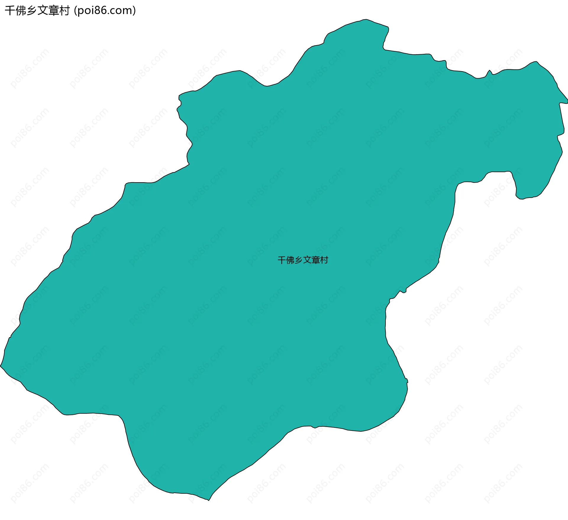 千佛乡文章村边界地图