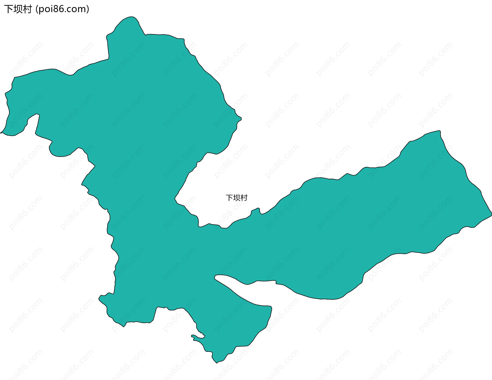 下坝村边界地图