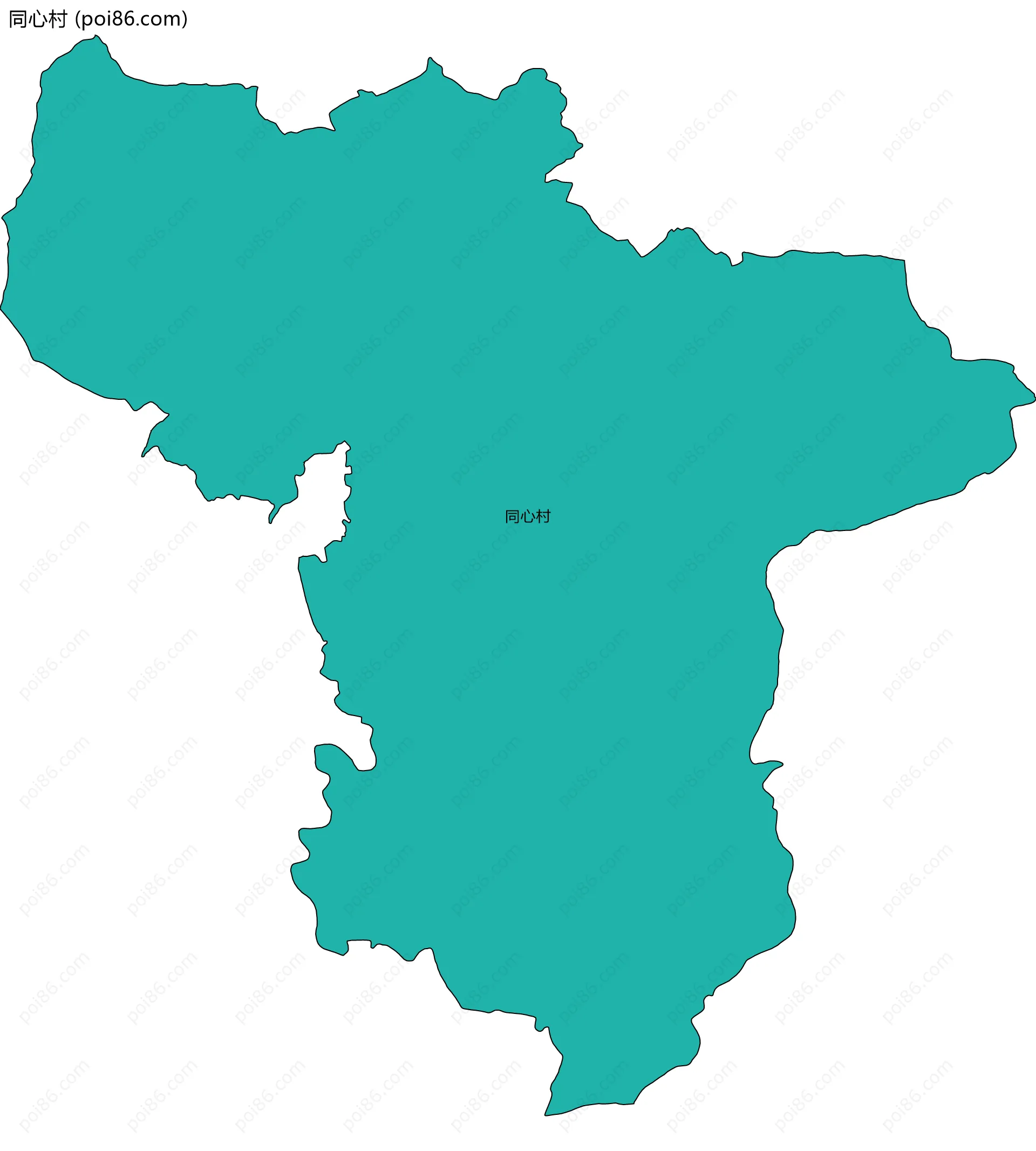 同心村边界地图