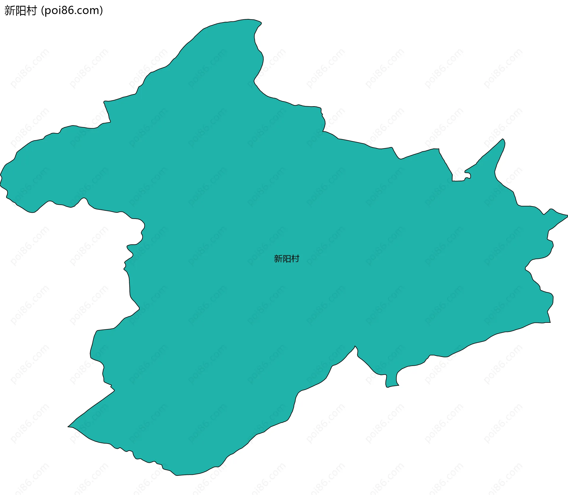 新阳村边界地图