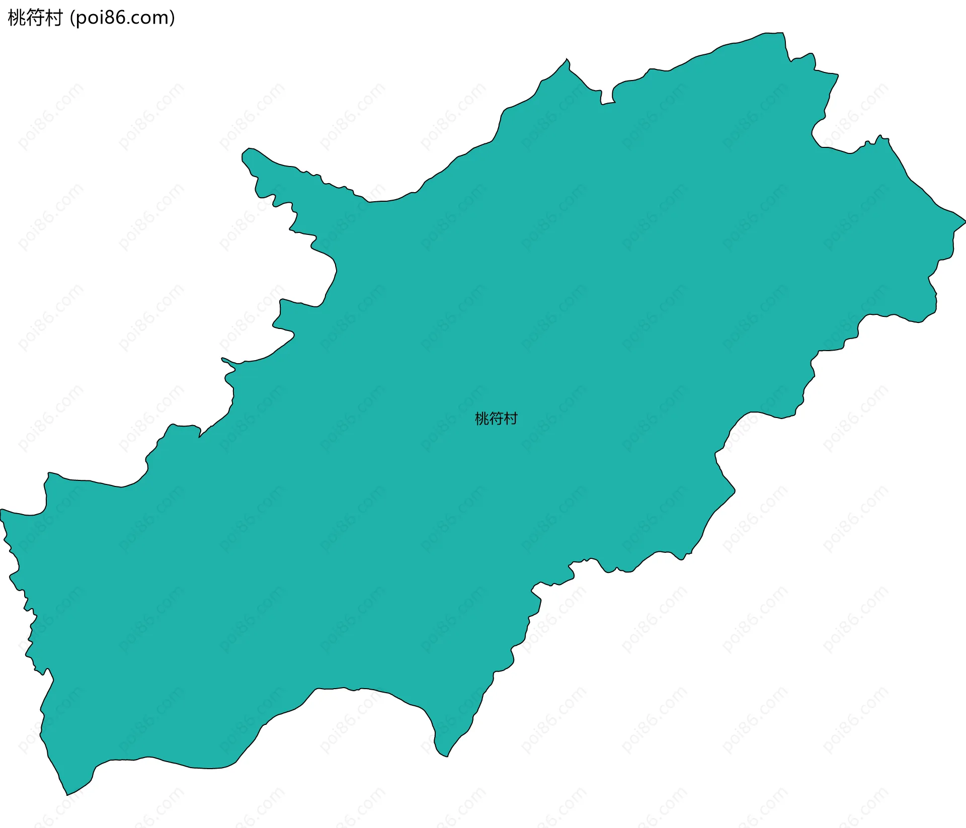 桃符村边界地图