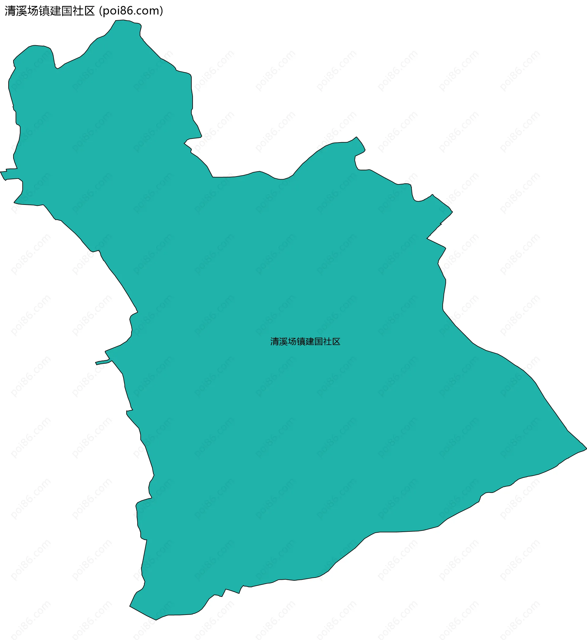 清溪场镇建国社区边界地图