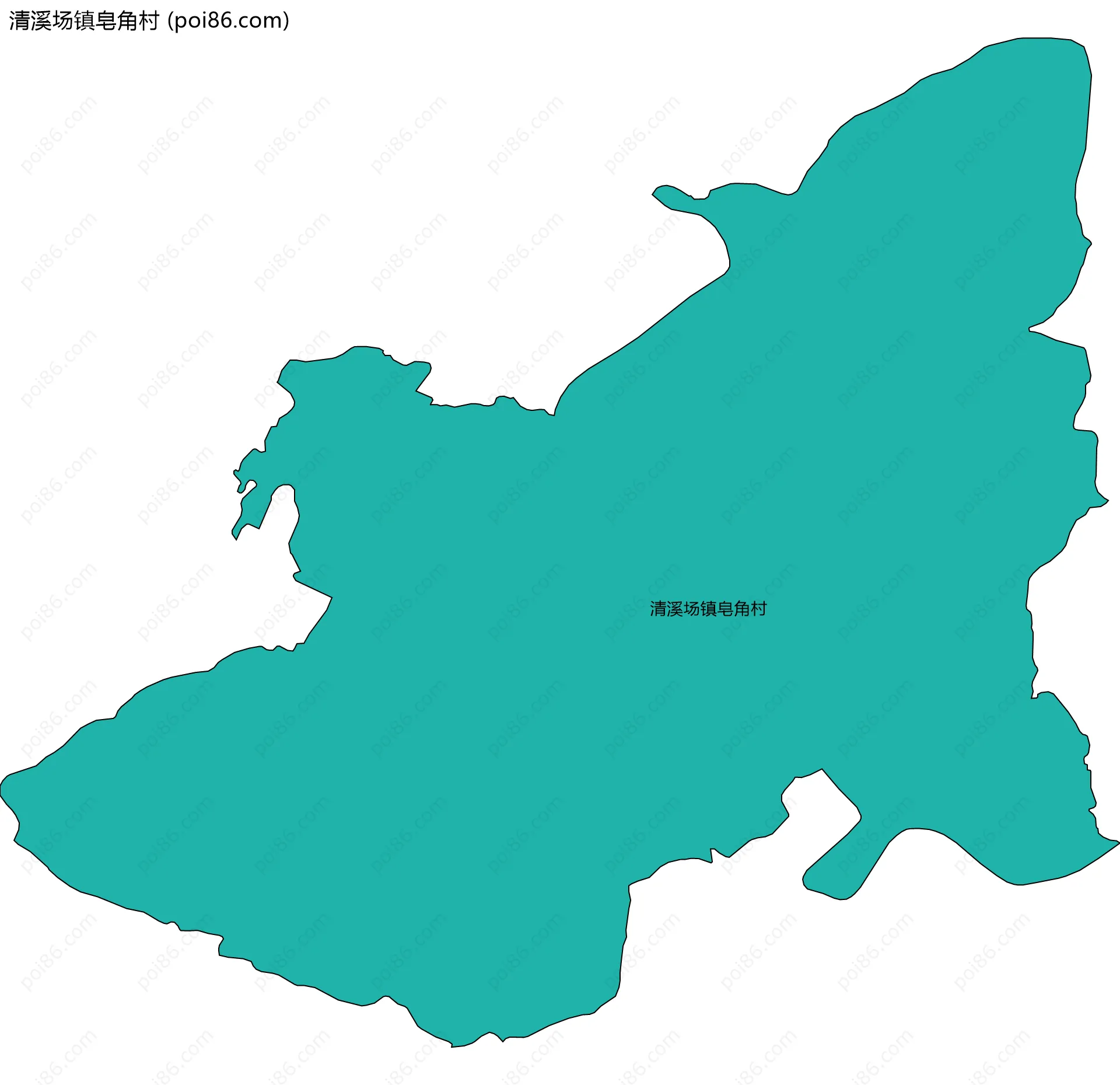 清溪场镇皂角村边界地图