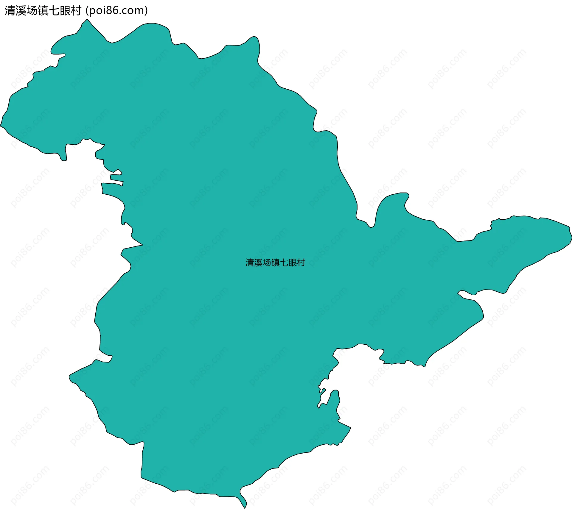 清溪场镇七眼村边界地图