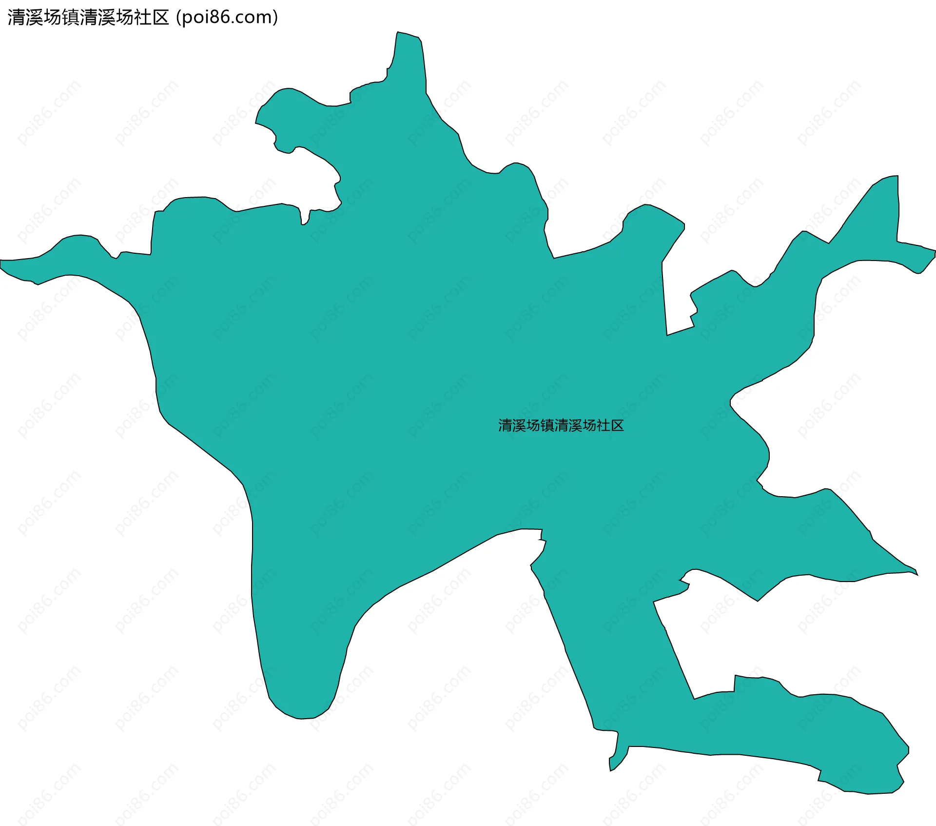 清溪场镇清溪场社区边界地图